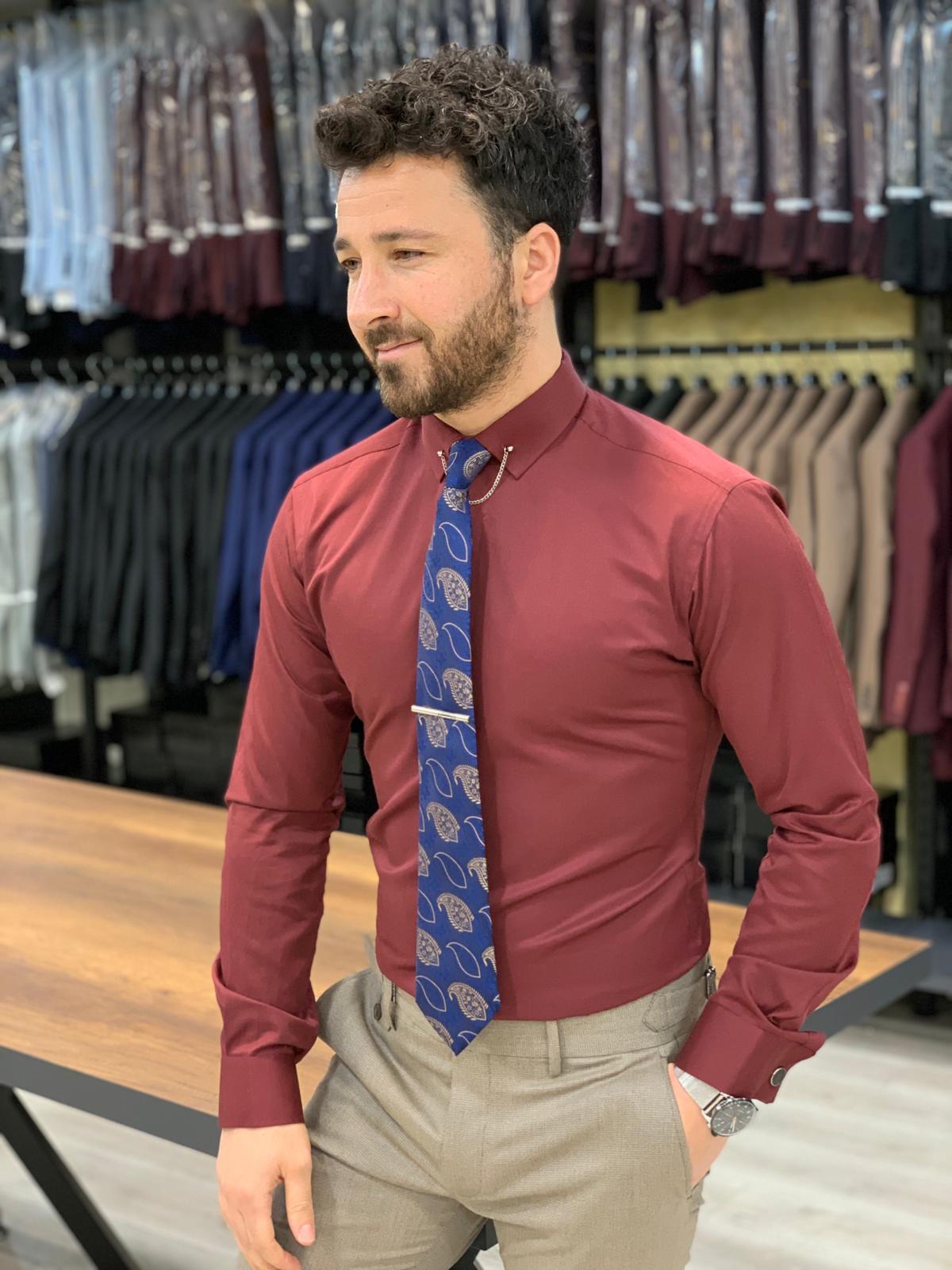 Ferrar Red Classic Shirt-baagr.myshopify.com-Shirt-BOJONI