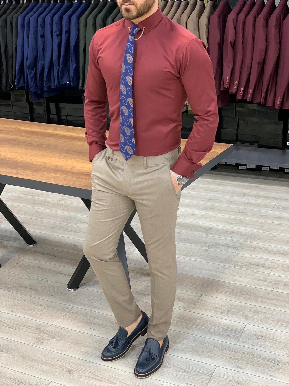 Ferrar Red Classic Shirt-baagr.myshopify.com-Shirt-BOJONI