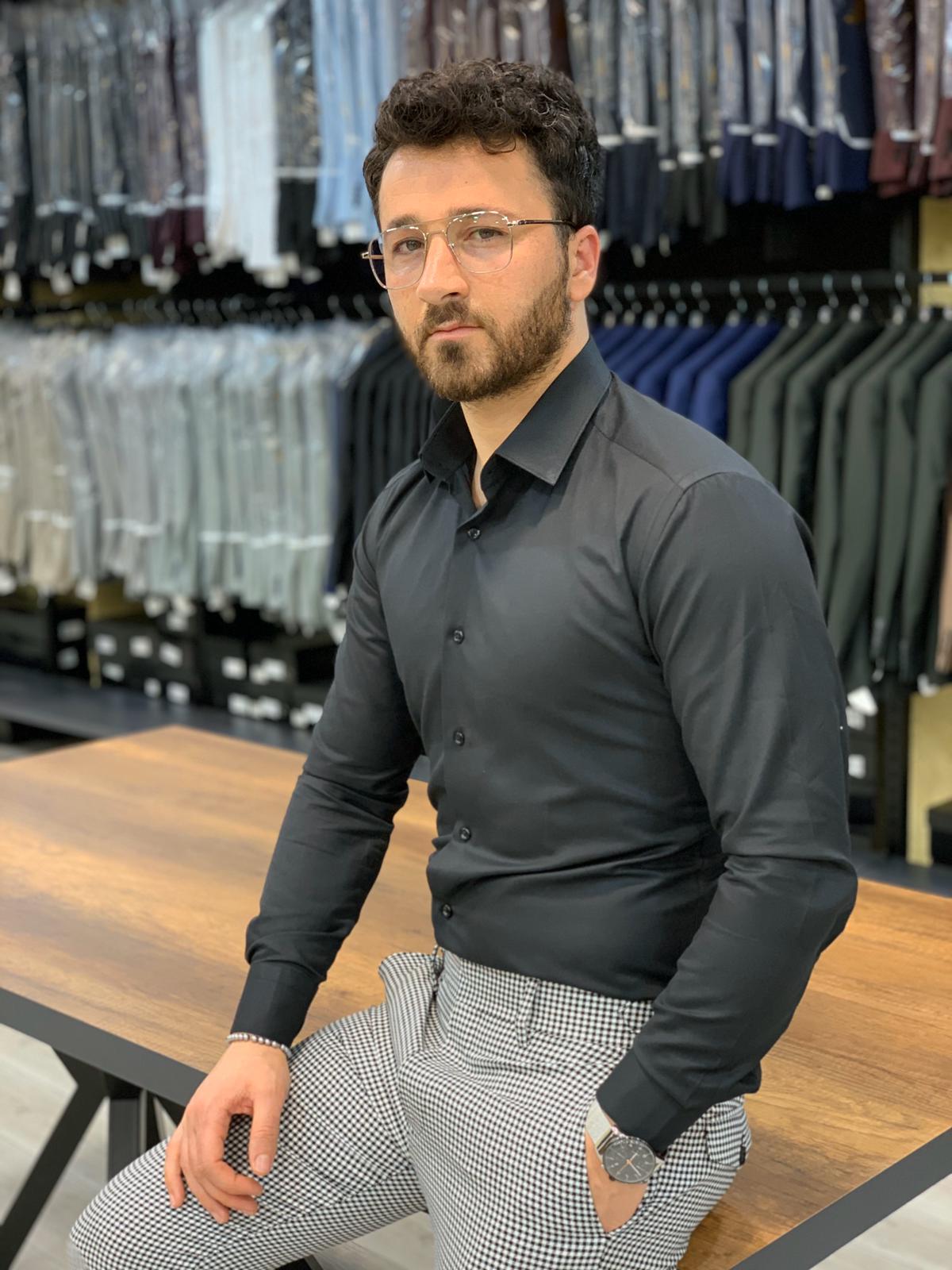 Ferrar Black Classic Shirt-baagr.myshopify.com-Shirt-BOJONI