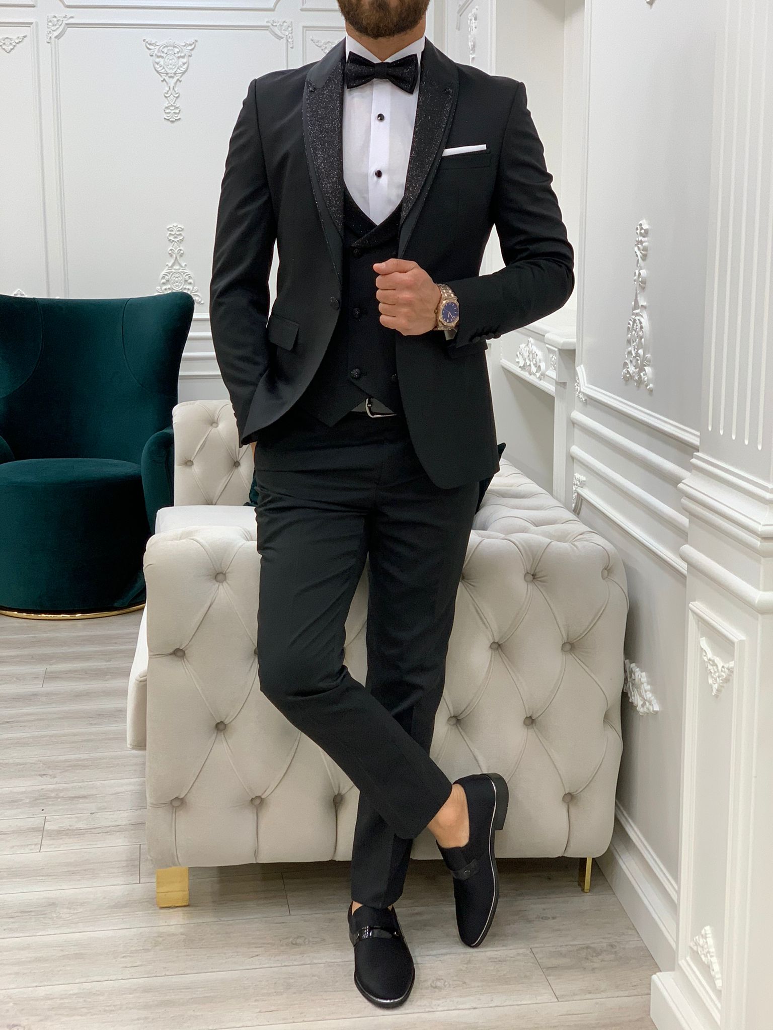 Rialzetti Black Space Slim Fit Tuxedo-baagr.myshopify.com-1-BOJONI