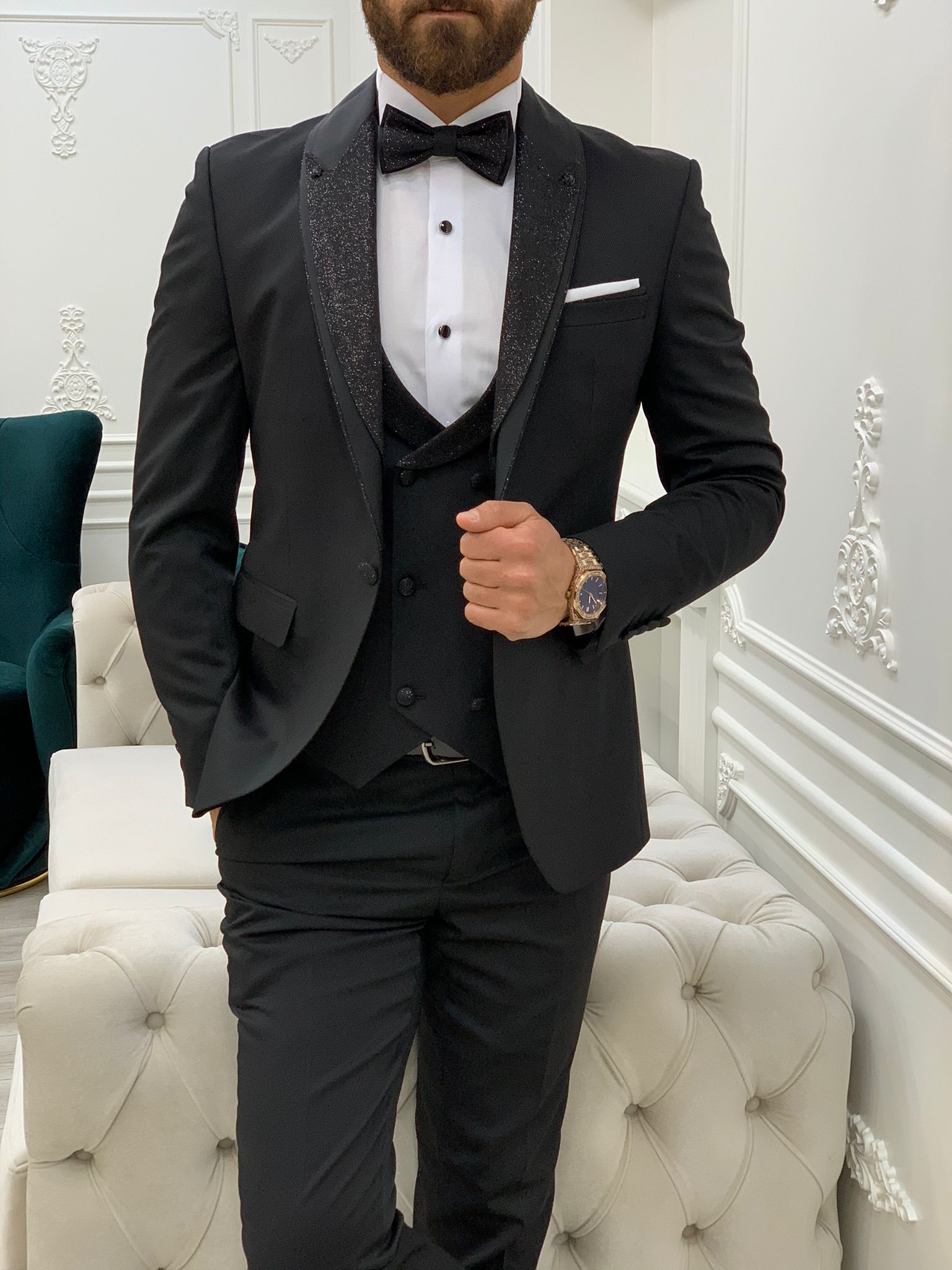 Rialzetti Black Space Slim Fit Tuxedo-baagr.myshopify.com-1-BOJONI