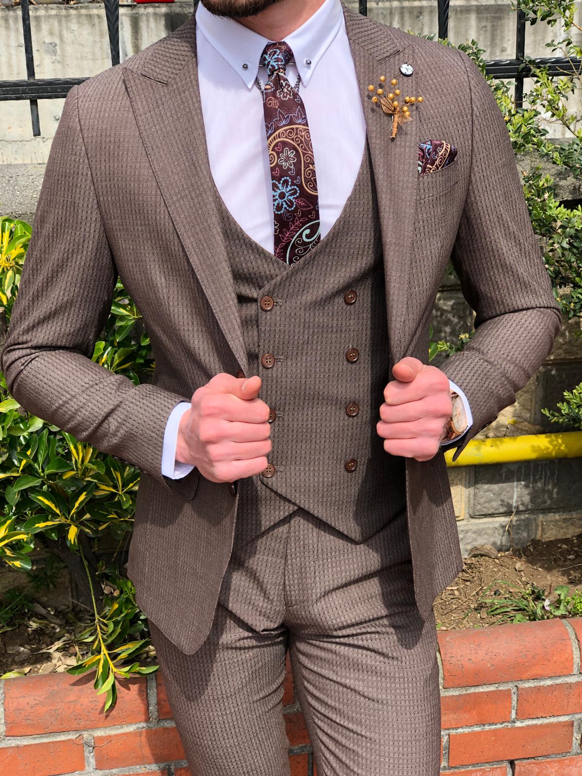 Mandos  Slim-Fit  Suit Vest Brown-baagr.myshopify.com-suit-BOJONI