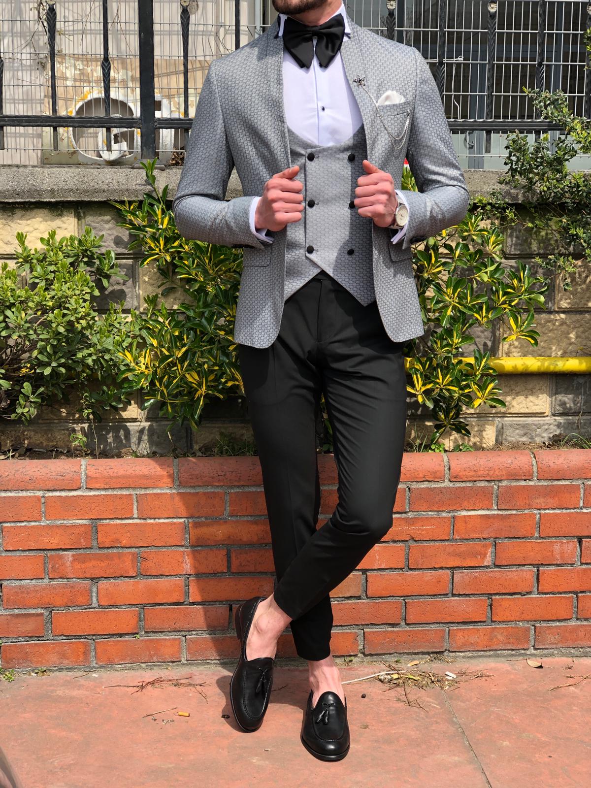 Hendiff Slim-Fit Tuxedo Gray-baagr.myshopify.com-suit-BOJONI