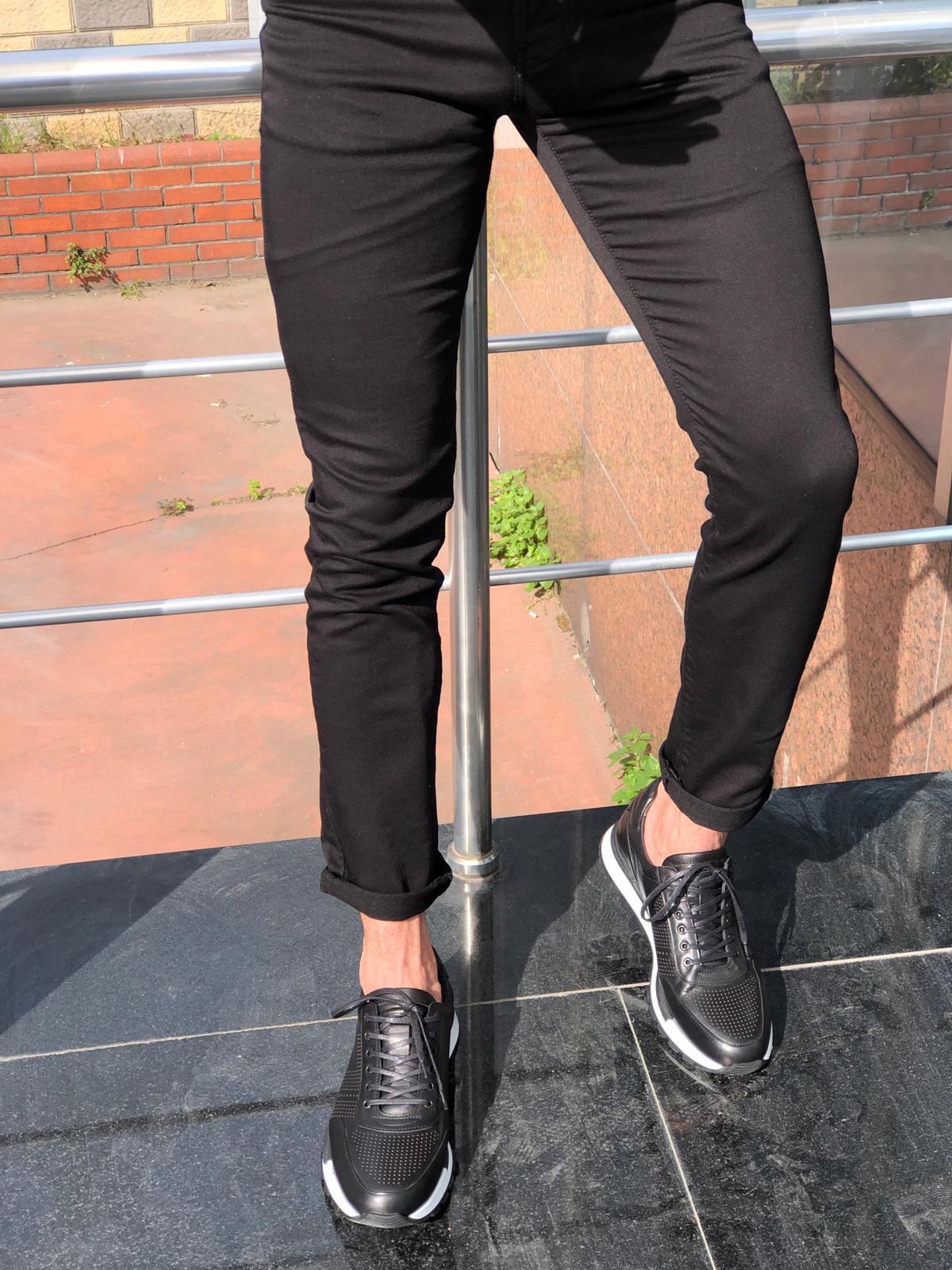 Slim-Fit Jeans Black-baagr.myshopify.com-Pants-BOJONI