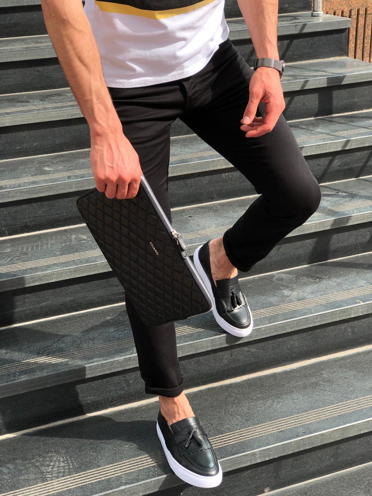 Slim-Fit Jeans Black-baagr.myshopify.com-Pants-BOJONI