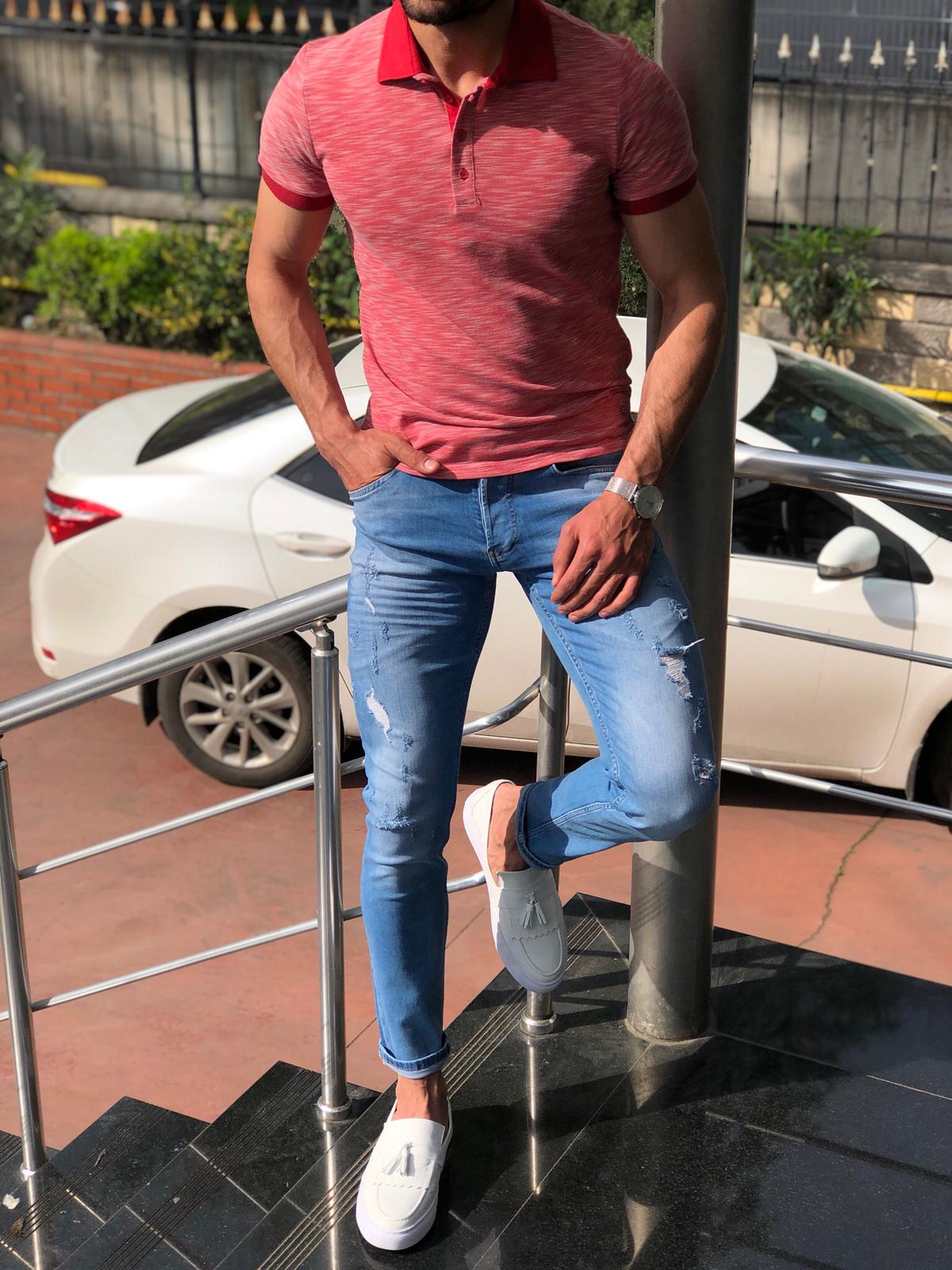 Banso Slim-Fit Collar T-shirt (3 Colors)-baagr.myshopify.com-T-shirt-BOJONI