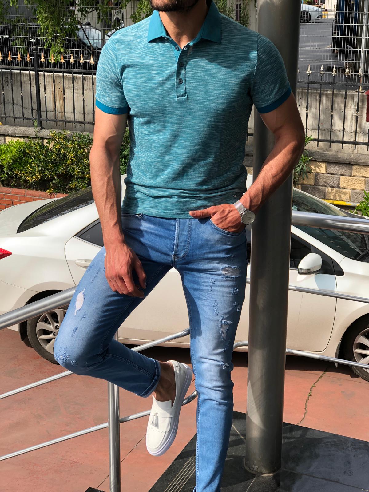 Banso Slim-Fit Collar T-shirt (3 Colors)-baagr.myshopify.com-T-shirt-BOJONI