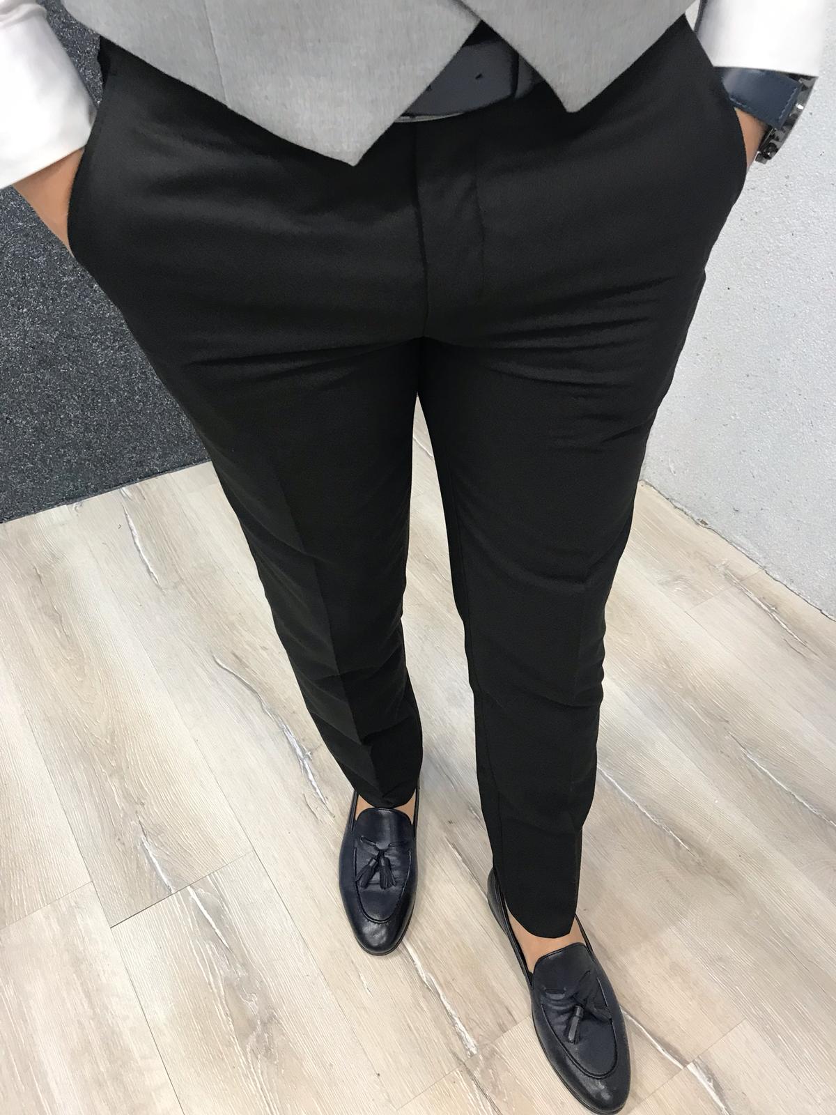 Black Plaid Slim Fit-baagr.myshopify.com-1-brabion