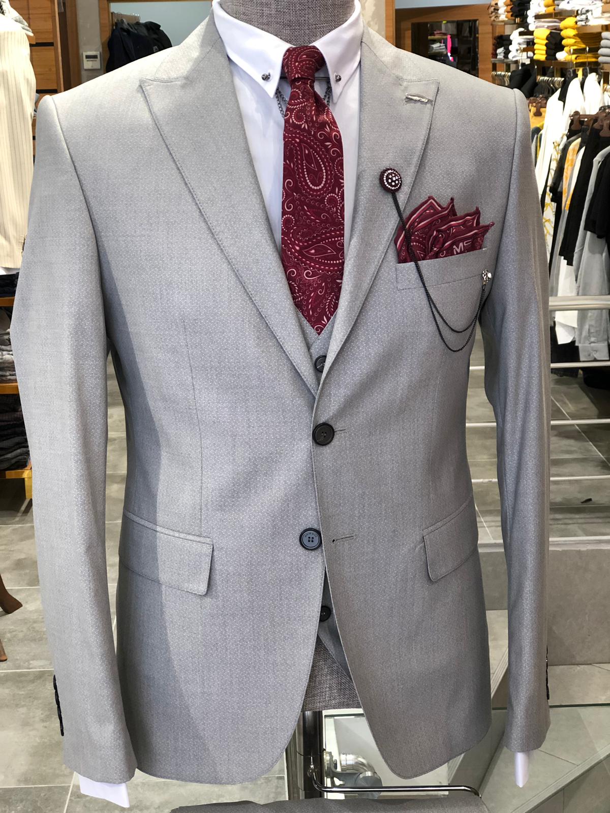 Barco Slim-Fit Suit Vest Gray-baagr.myshopify.com-suit-BOJONI