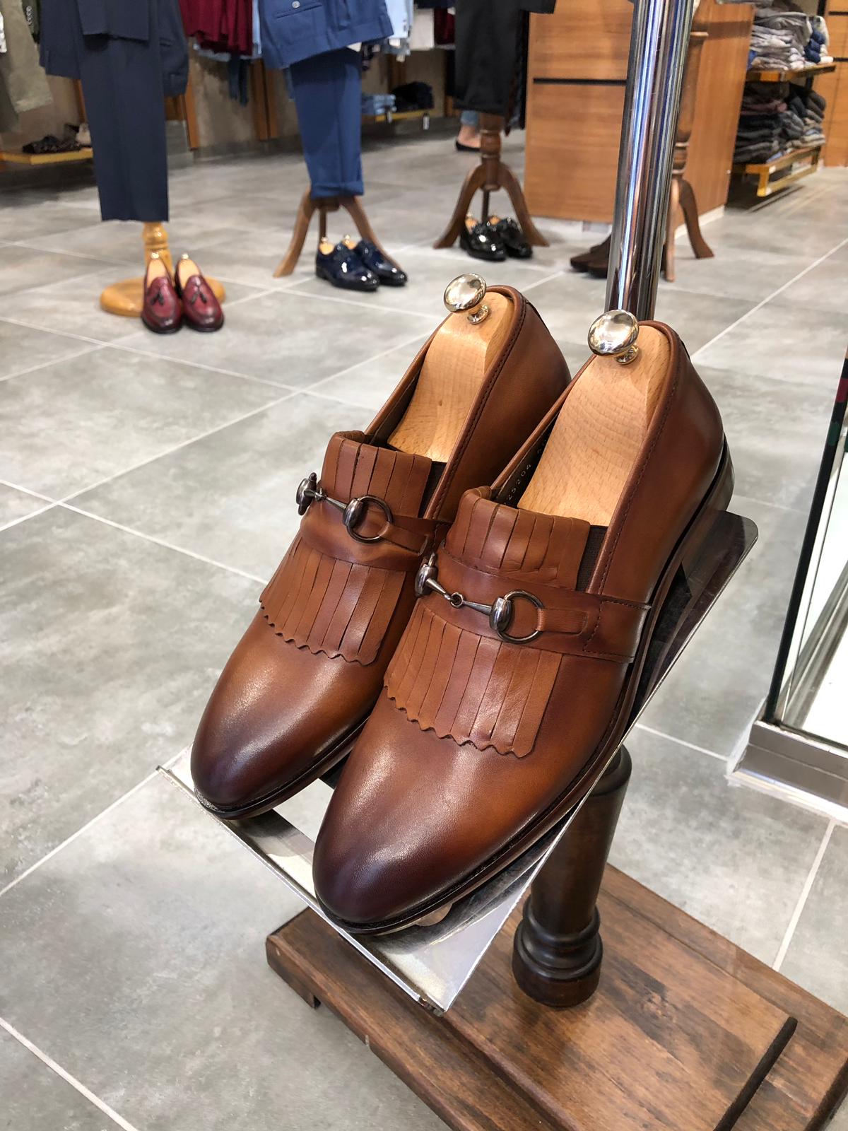 Garo Buckle Detail With Leather Shoes Tan-baagr.myshopify.com-shoes2-BOJONI