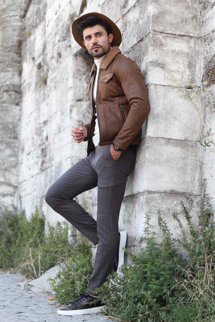 Alonso Leather Coat With Collar Fur-baagr.myshopify.com-Jacket-BOJONI