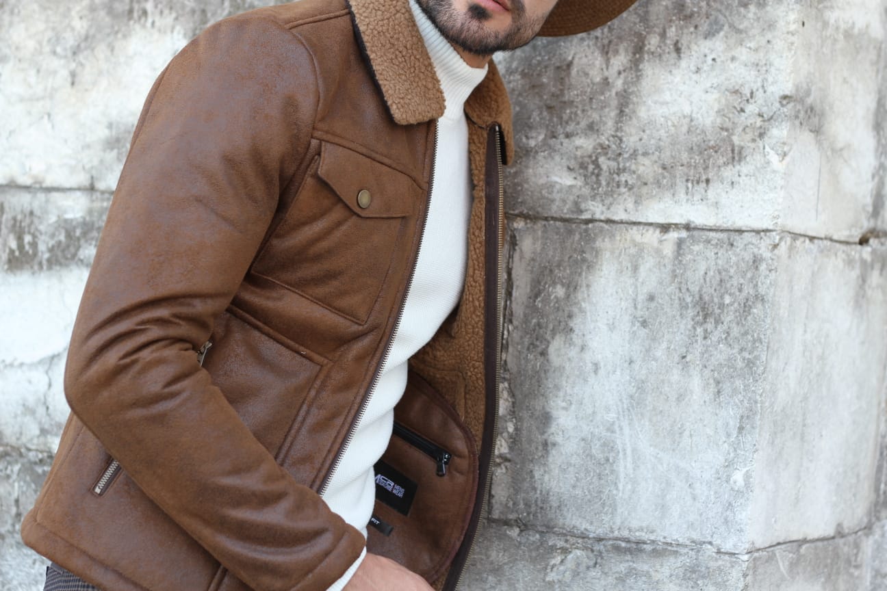 Alonso Leather Coat With Collar Fur-baagr.myshopify.com-Jacket-BOJONI