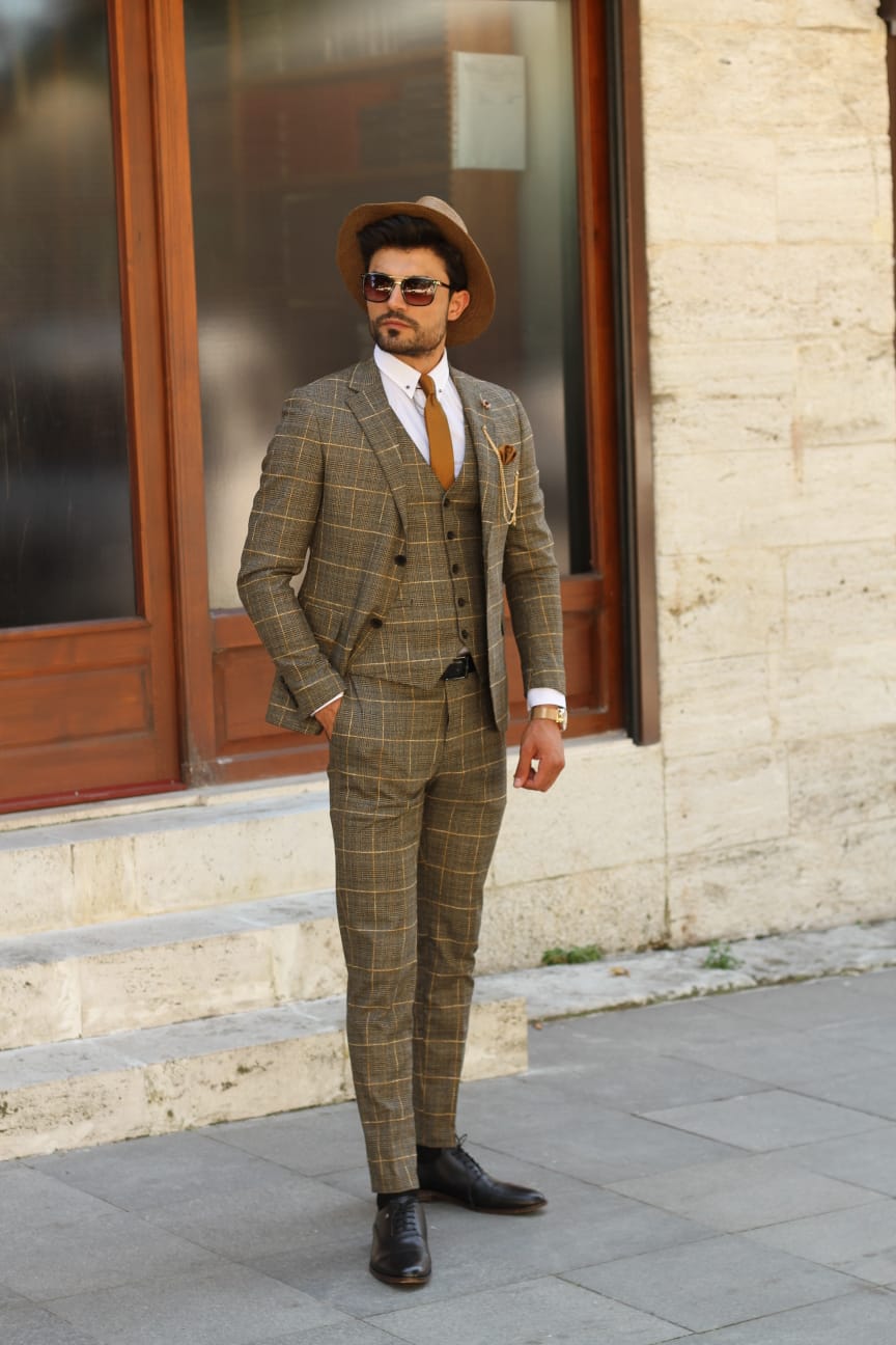 Peter Slim-Fit Plaid Suit Vest-baagr.myshopify.com-suit-BOJONI