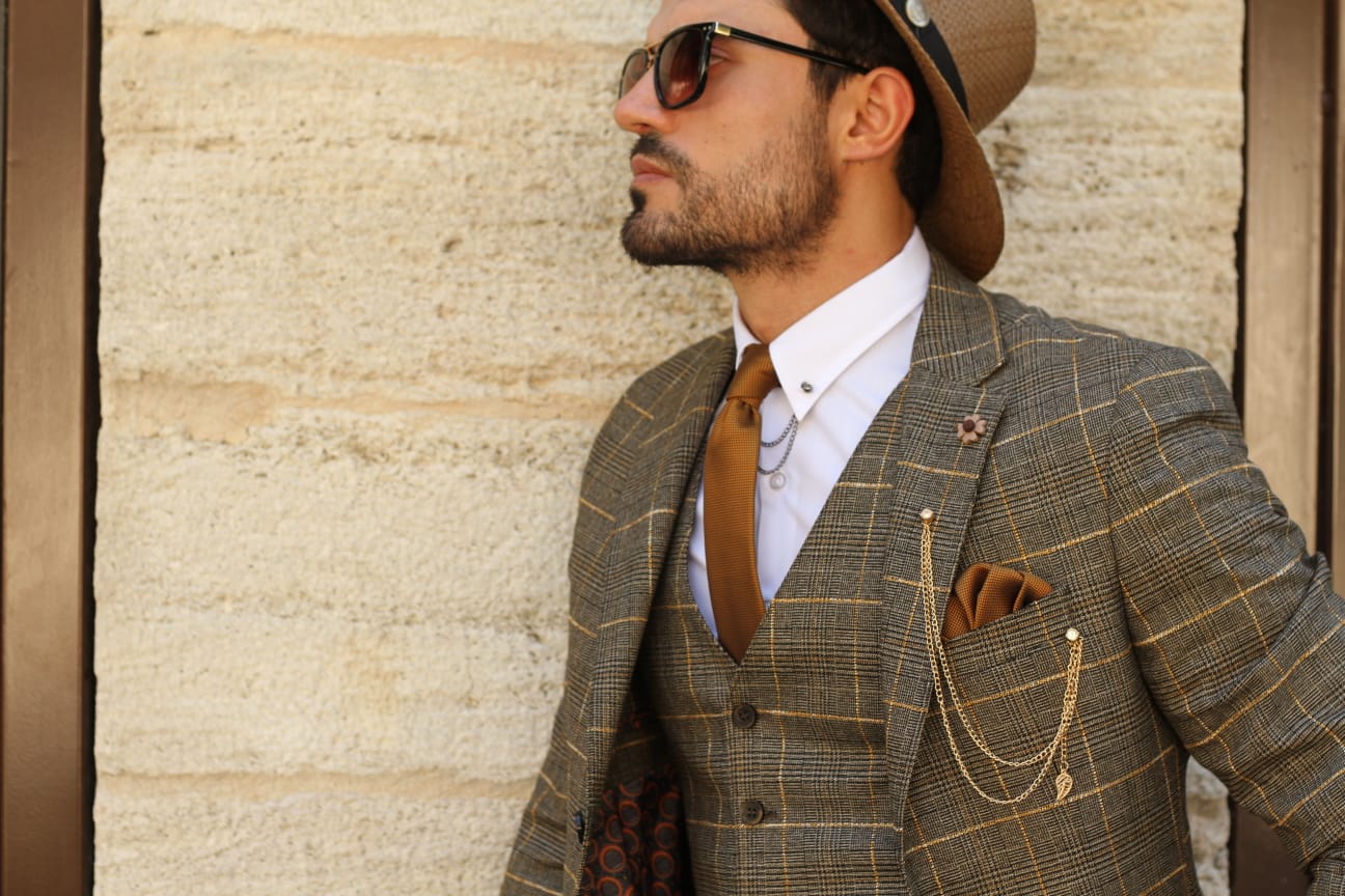 Peter Slim-Fit Plaid Suit Vest-baagr.myshopify.com-suit-BOJONI