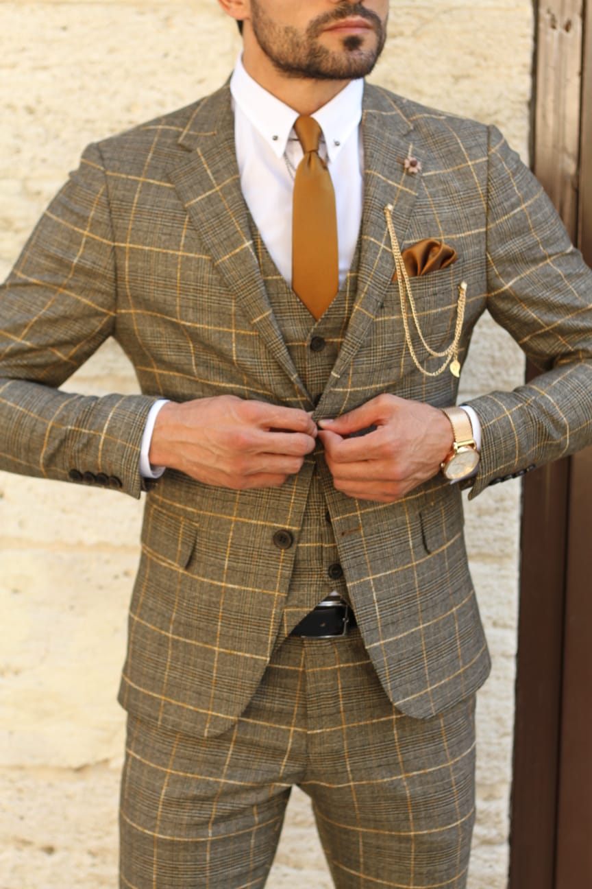 Peter Slim-Fit Plaid Suit Vest-baagr.myshopify.com-suit-BOJONI