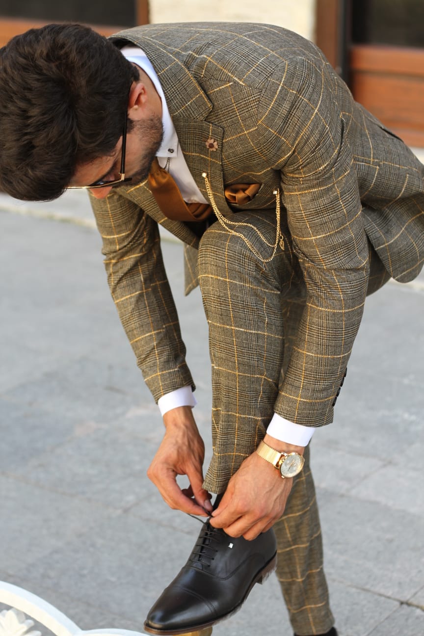 Peter Slim-Fit Plaid Suit Vest-baagr.myshopify.com-suit-BOJONI