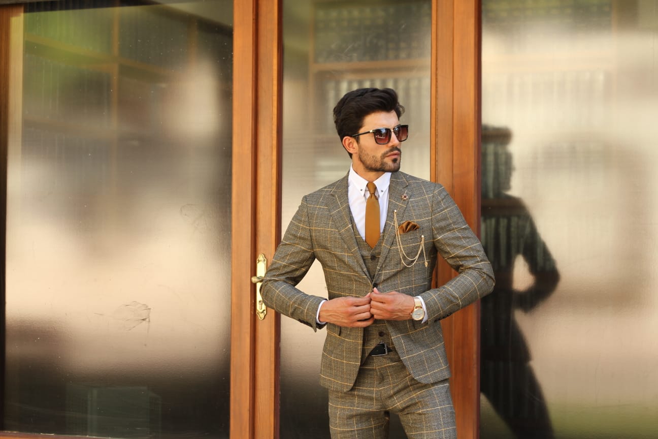 Peter Slim-Fit Plaid Suit Vest-baagr.myshopify.com-suit-BOJONI