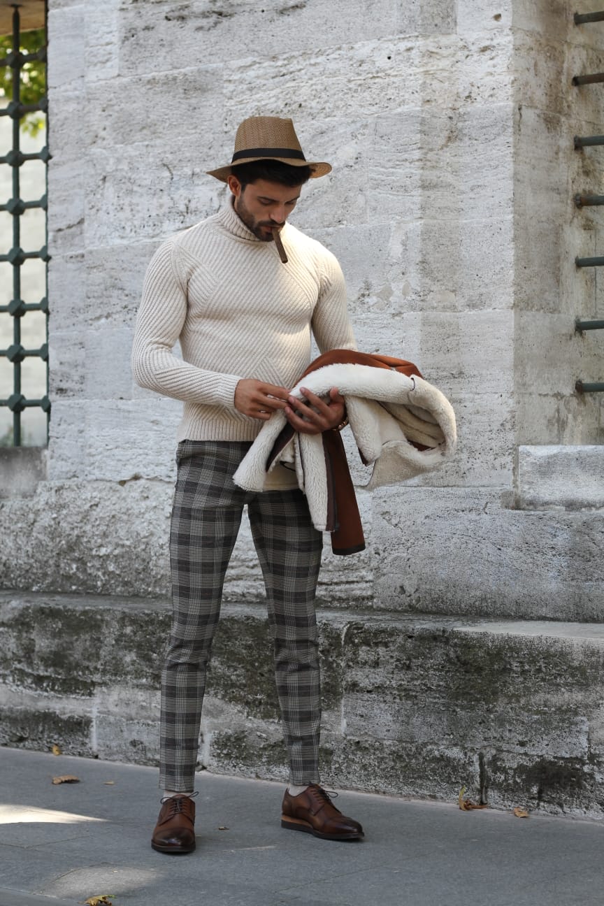 Patrick Slim-Fit Knitted Sweater in Beige-baagr.myshopify.com-sweatshirts-BOJONI