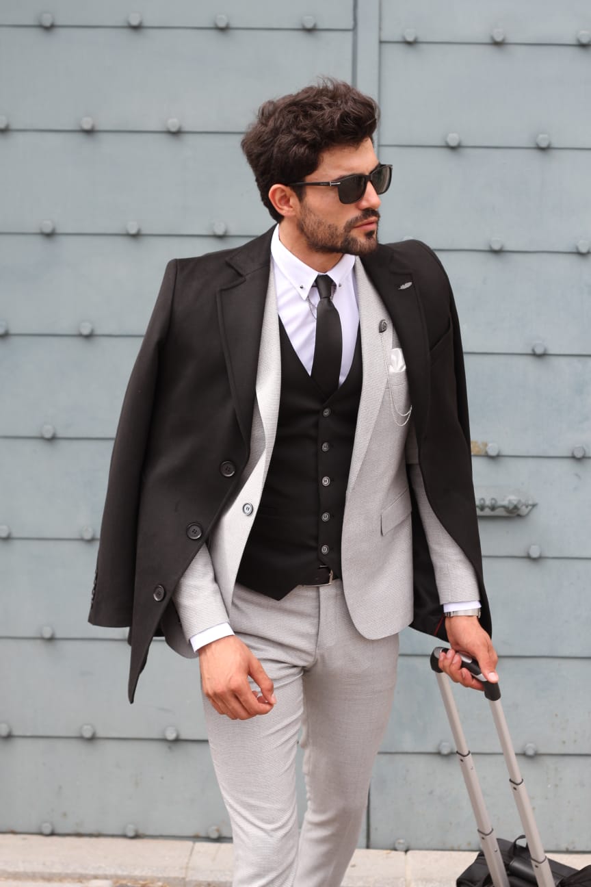 Slim-Fit Wool Coat Black-baagr.myshopify.com-Jacket-BOJONI