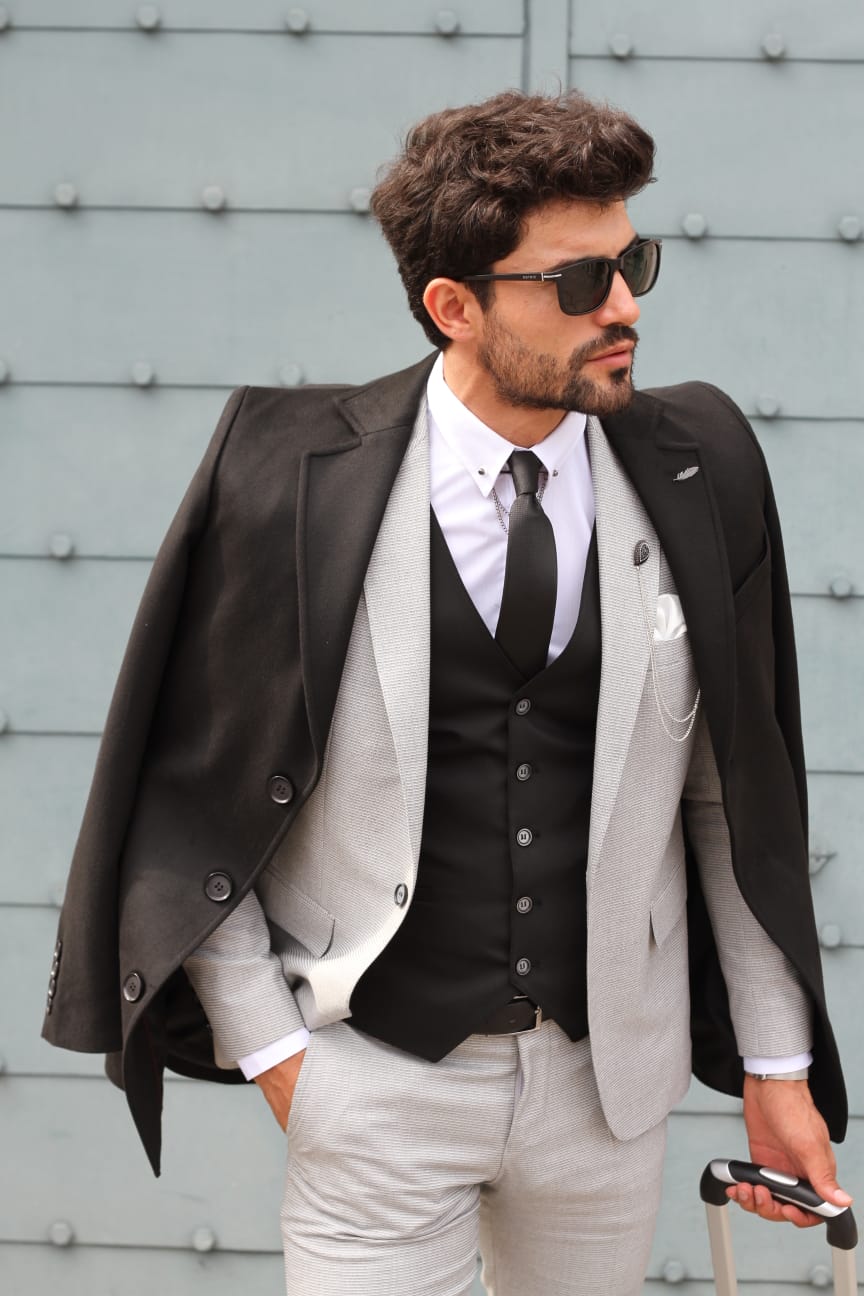 Slim-Fit Wool Coat Black-baagr.myshopify.com-Jacket-BOJONI