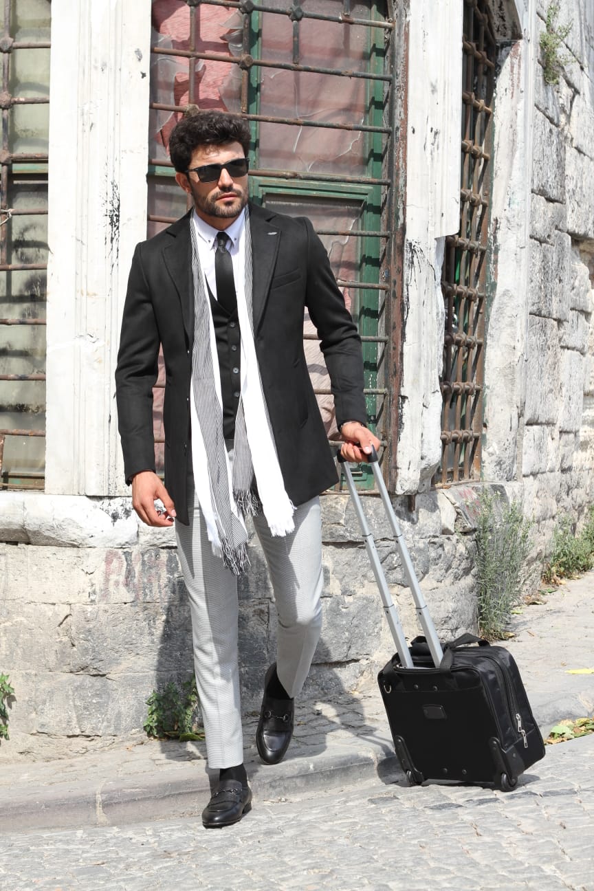 Slim-Fit Wool Coat Black-baagr.myshopify.com-Jacket-BOJONI