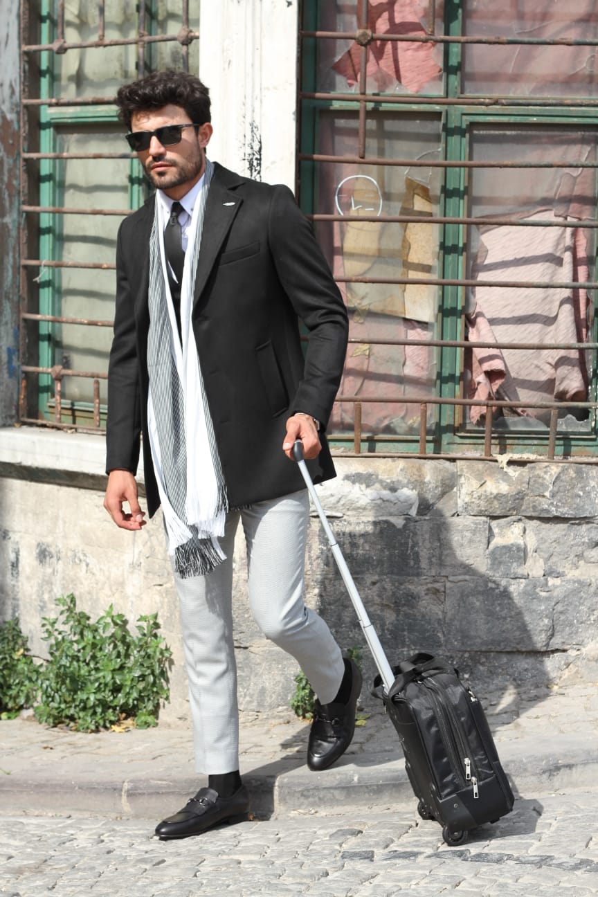 Slim-Fit Wool Coat Black-baagr.myshopify.com-Jacket-BOJONI