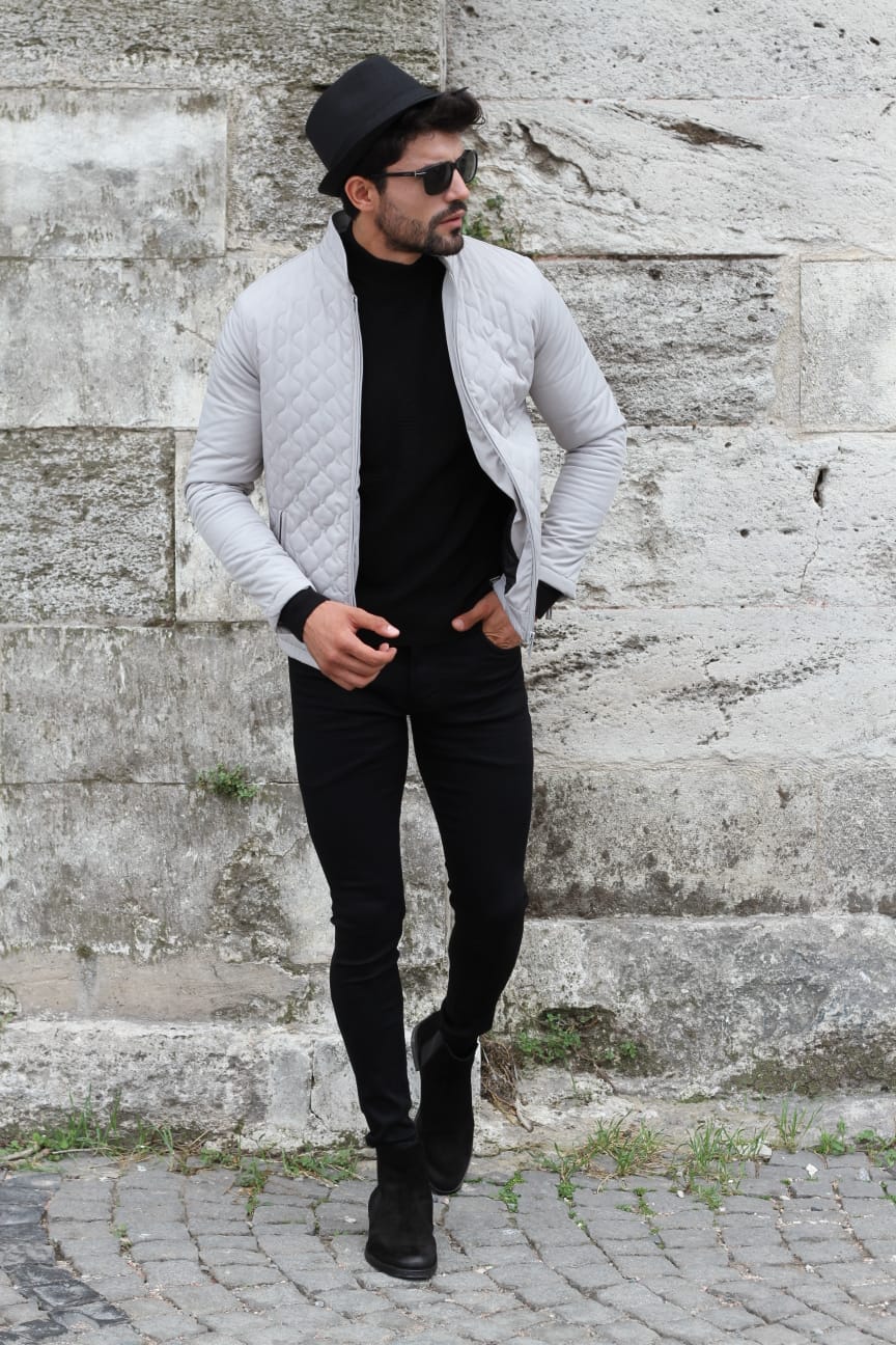 Velcan Slim-Fit Patterned Coat-baagr.myshopify.com-Jacket-BOJONI