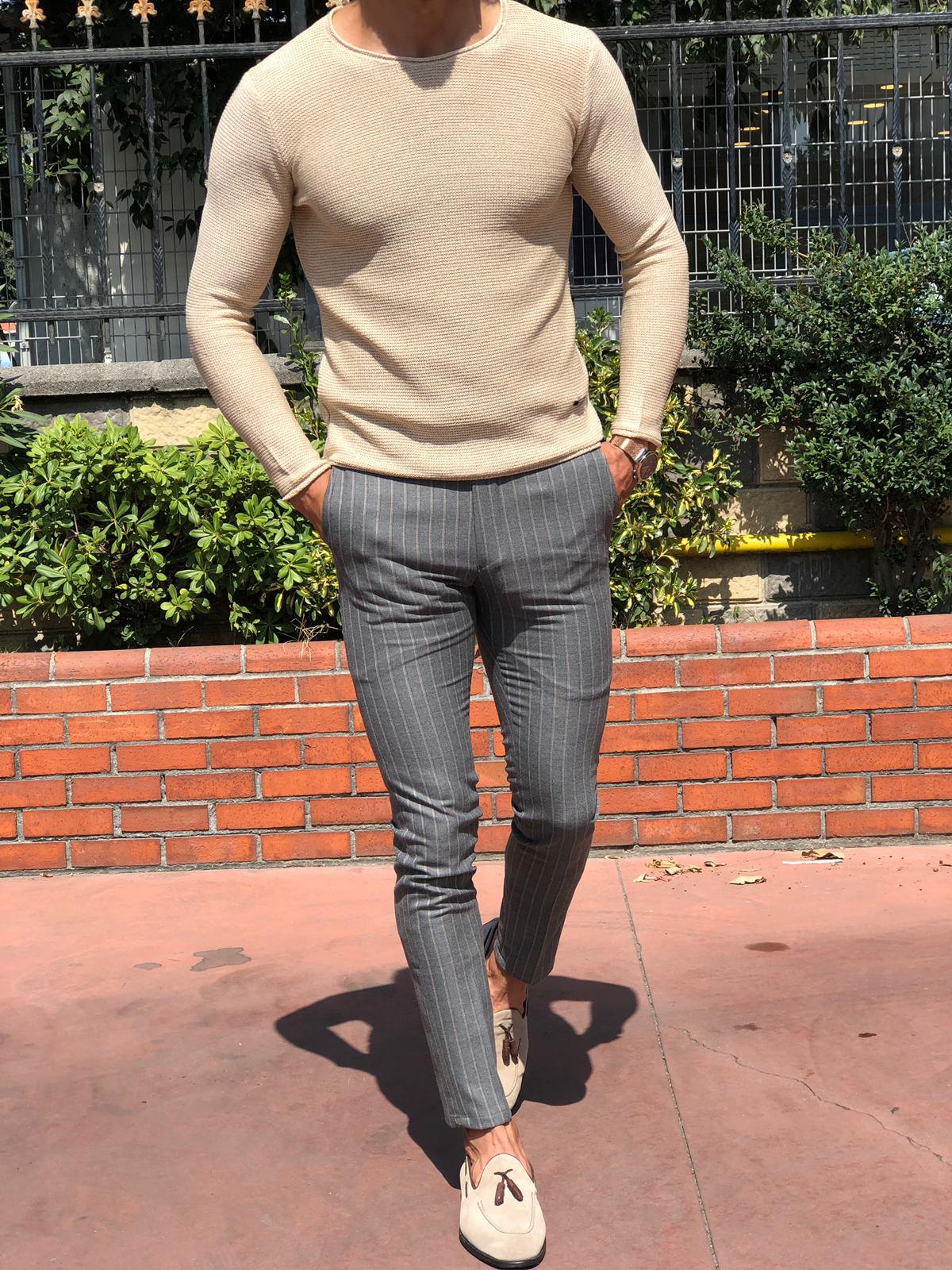 Merus Slim-Fit Knitwear Beige-baagr.myshopify.com-sweatshirts-BOJONI