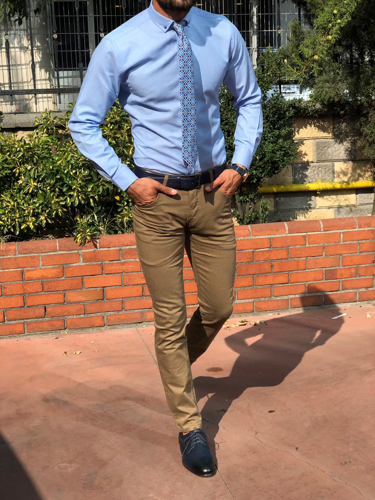 Danson Slim-fit Pants Camel-baagr.myshopify.com-Pants-BOJONI