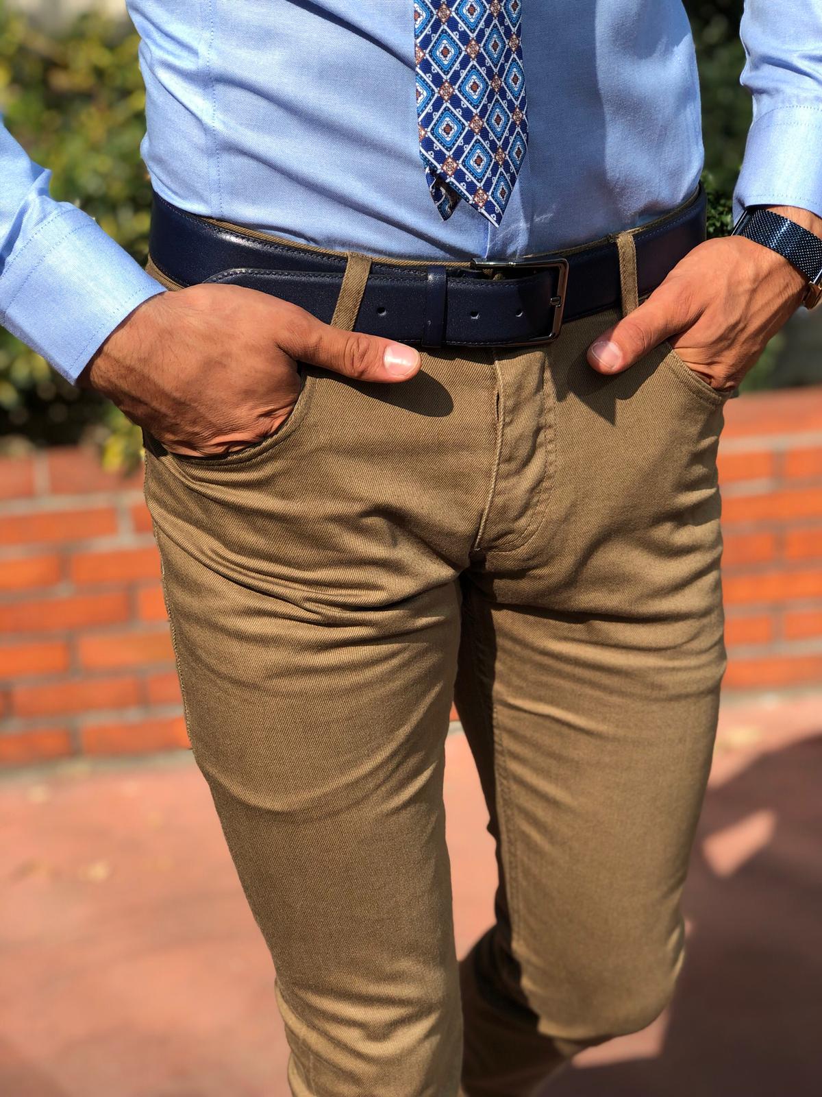Danson Slim-fit Pants Camel-baagr.myshopify.com-Pants-BOJONI