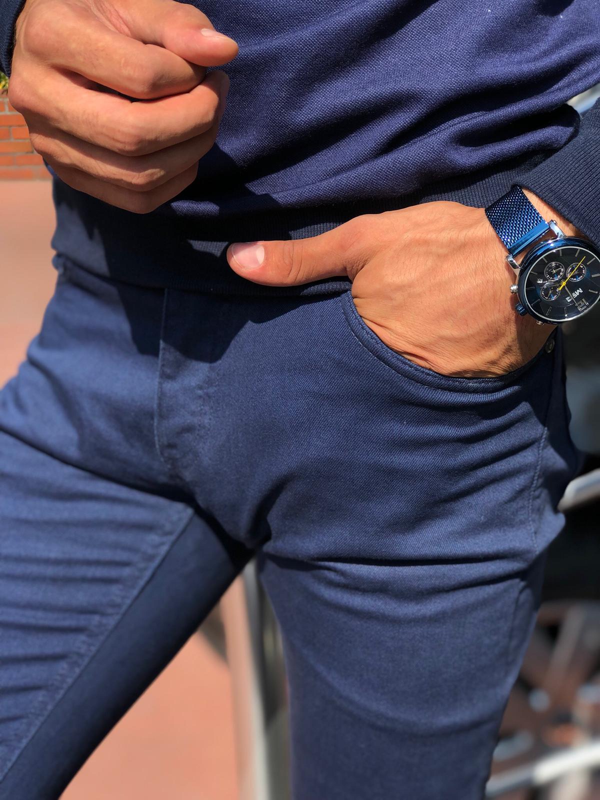 Mason Slim-Fit Pants Indigo-baagr.myshopify.com-Pants-BOJONI