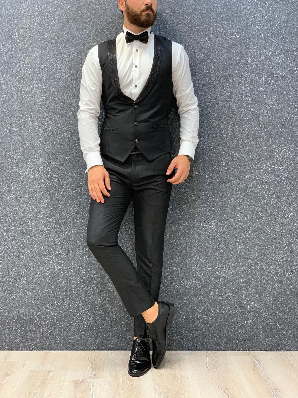 Santos Slim Fit Tuxedo Black-baagr.myshopify.com-1-brabion