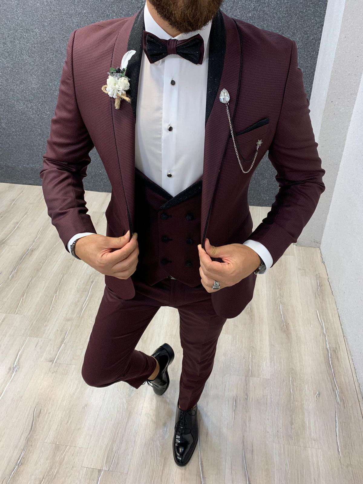 Santos Slim Fit Tuxedo Red-baagr.myshopify.com-1-brabion