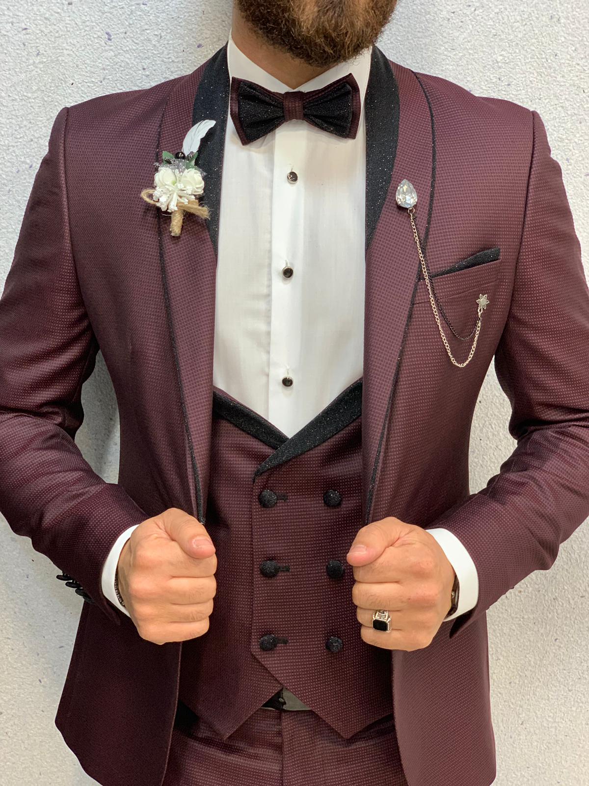 Santos Slim Fit Tuxedo Red-baagr.myshopify.com-1-brabion