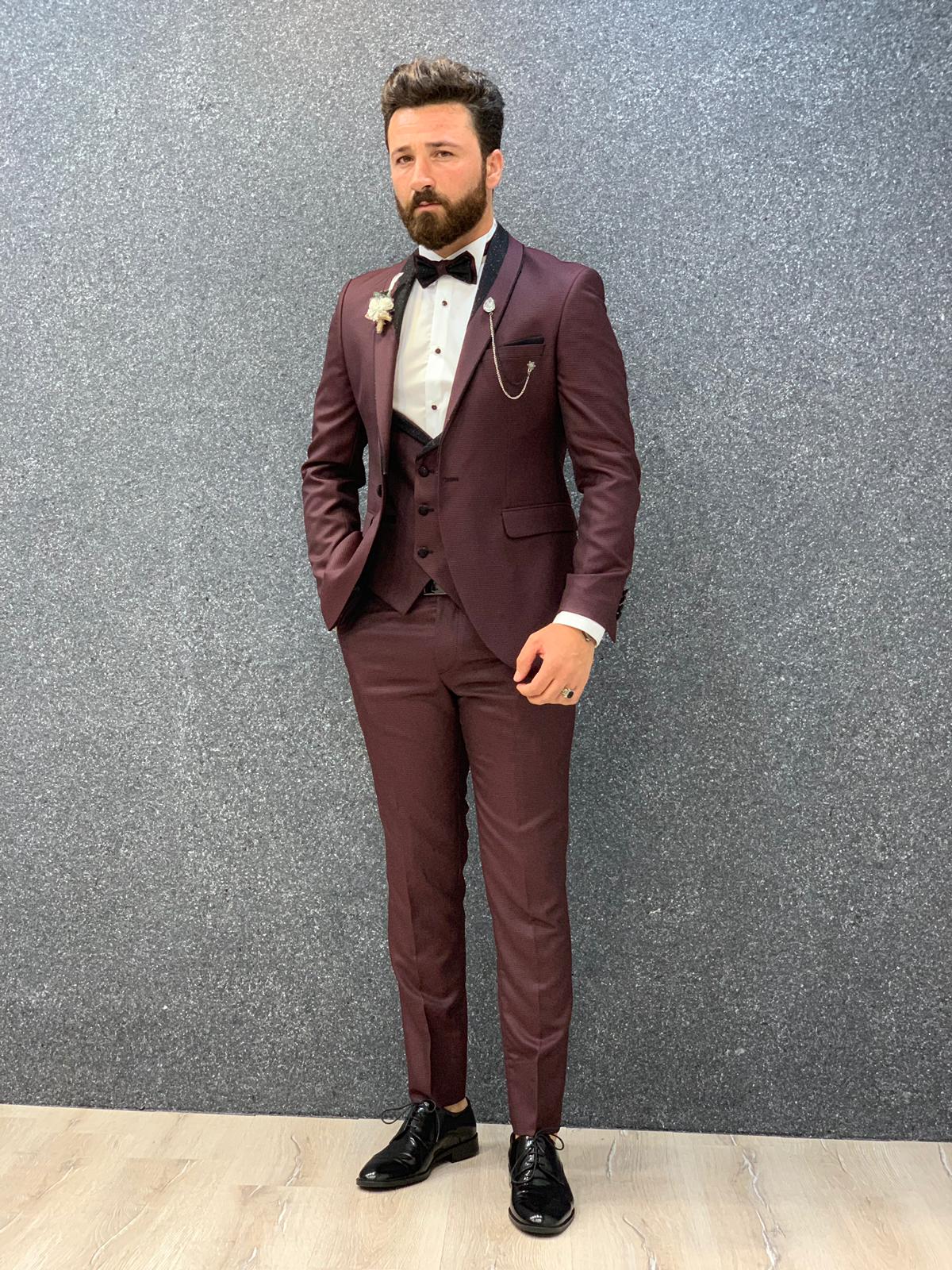 Santos Slim Fit Tuxedo Red-baagr.myshopify.com-1-brabion