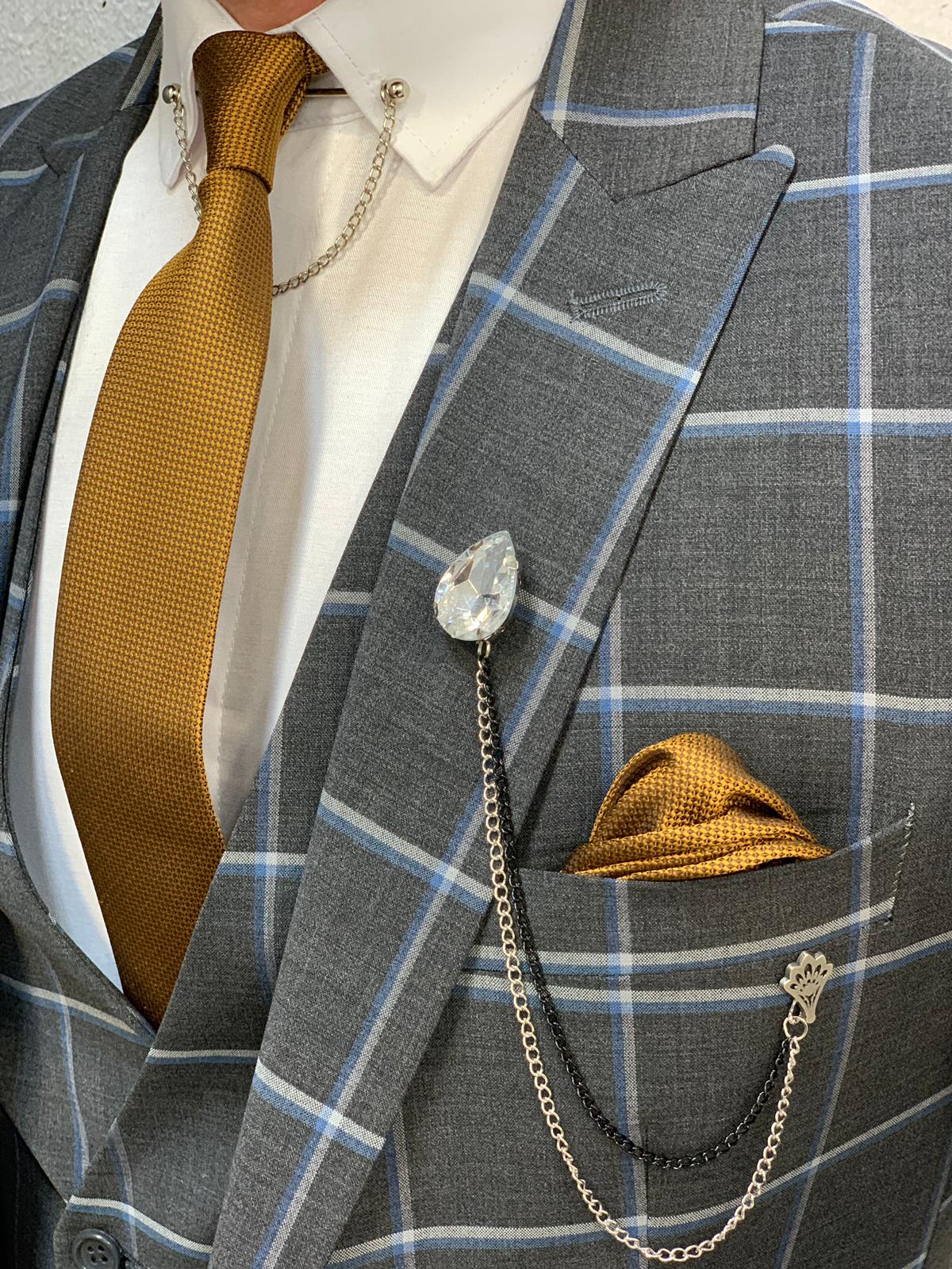 Cris Slim Fit Plaid Suit Navy-baagr.myshopify.com-1-BOJONI