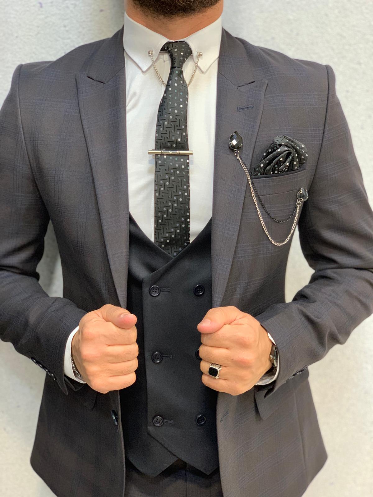Kinda  Slim Fit Suit Dark Coffee-baagr.myshopify.com-1-BOJONI