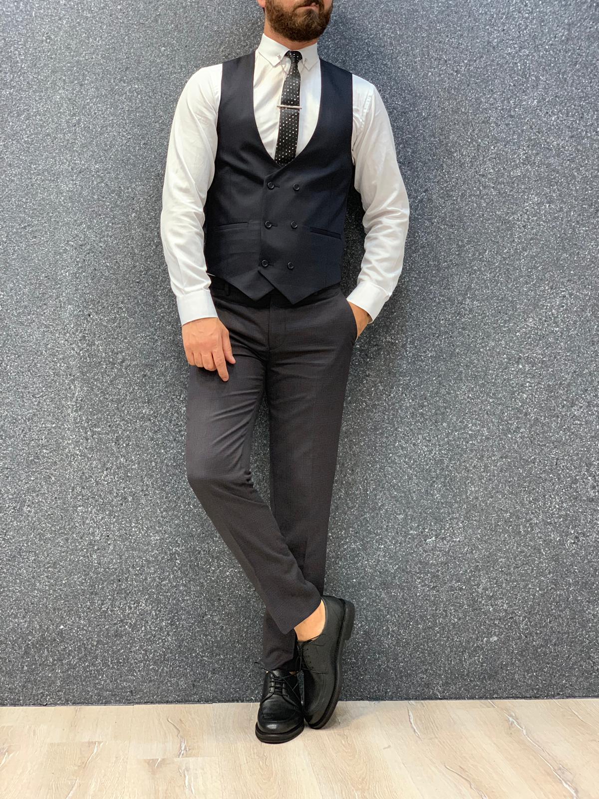 Kinda  Slim Fit Suit Dark Coffee-baagr.myshopify.com-1-BOJONI