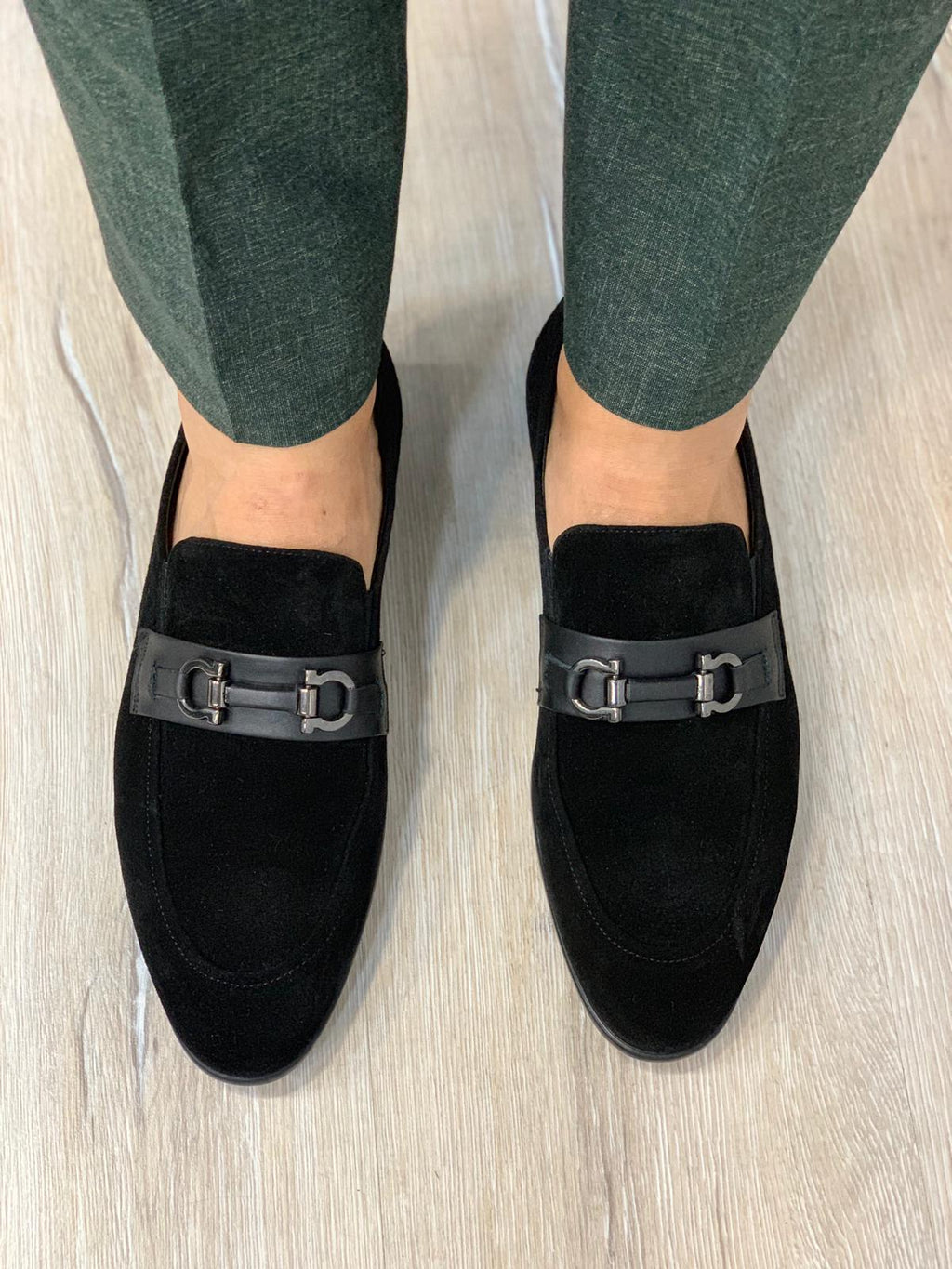 Buckled Suede Shoes Black-baagr.myshopify.com-shoes2-BOJONI