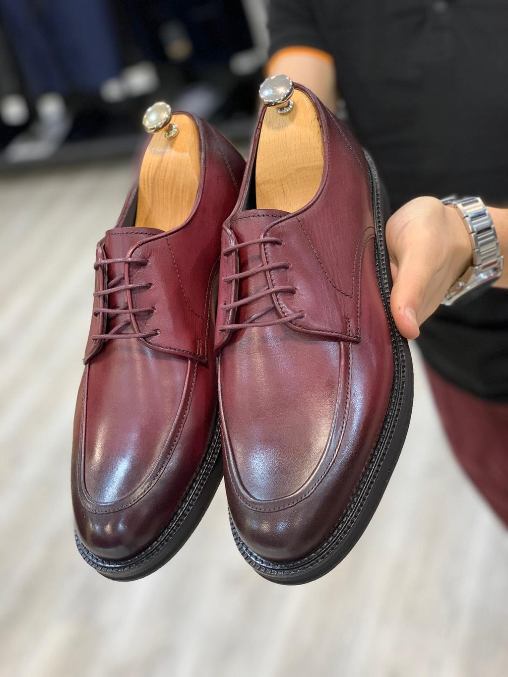 Leone Red Lace Boots-baagr.myshopify.com-shoes2-BOJONI