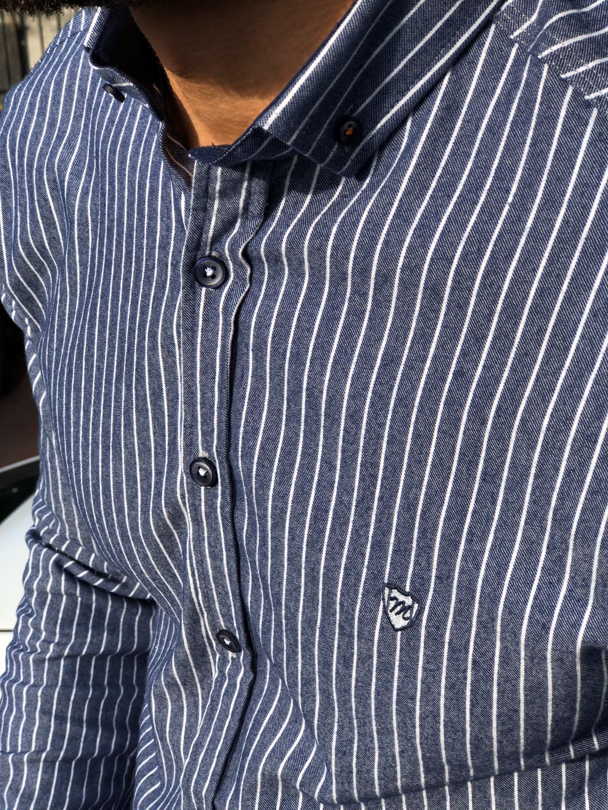 Wales Slim-Fit Striped Shirt in 2 Colors-baagr.myshopify.com-Shirt-BOJONI