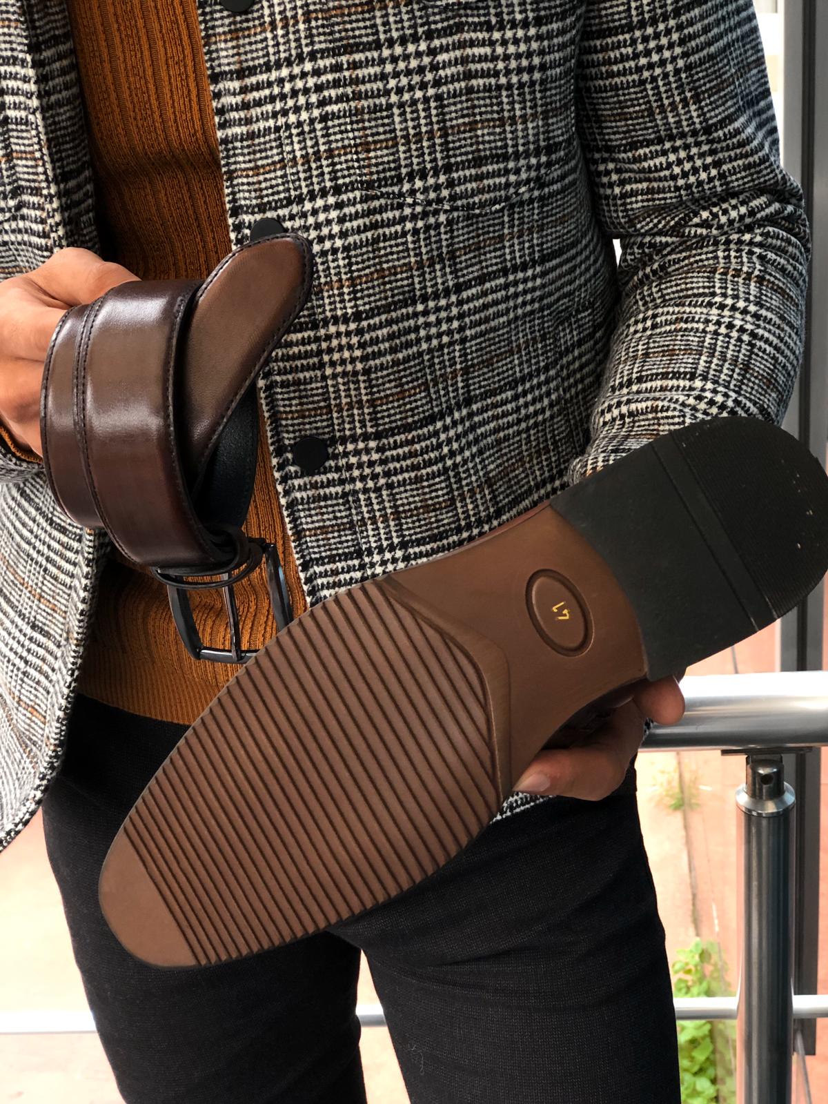 Chelsea Buckle Detail With Classic Leather Boots Brown-baagr.myshopify.com-shoes2-BOJONI