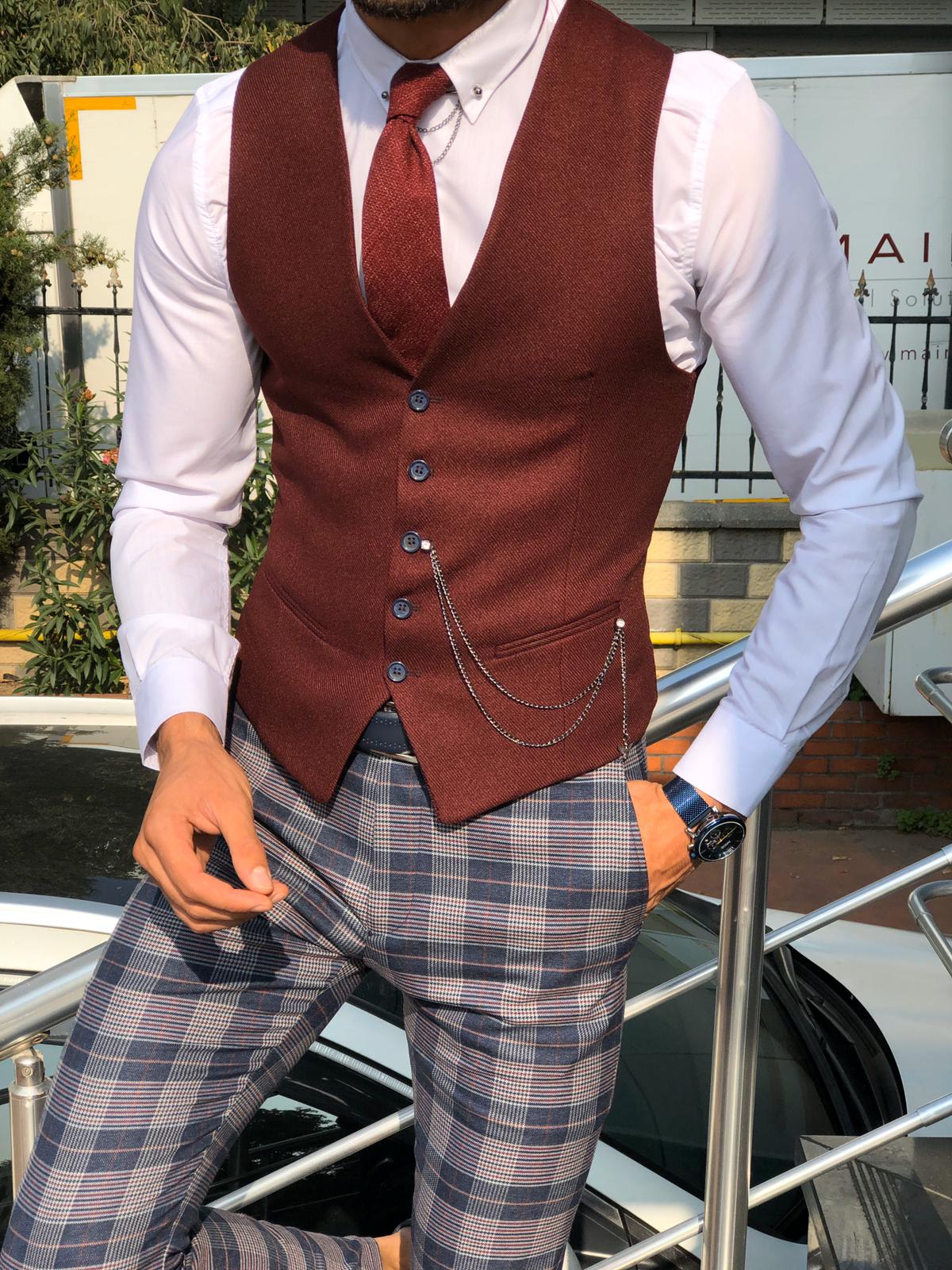 Slim-Fit Cotton Waist Coat-baagr.myshopify.com-suit-BOJONI