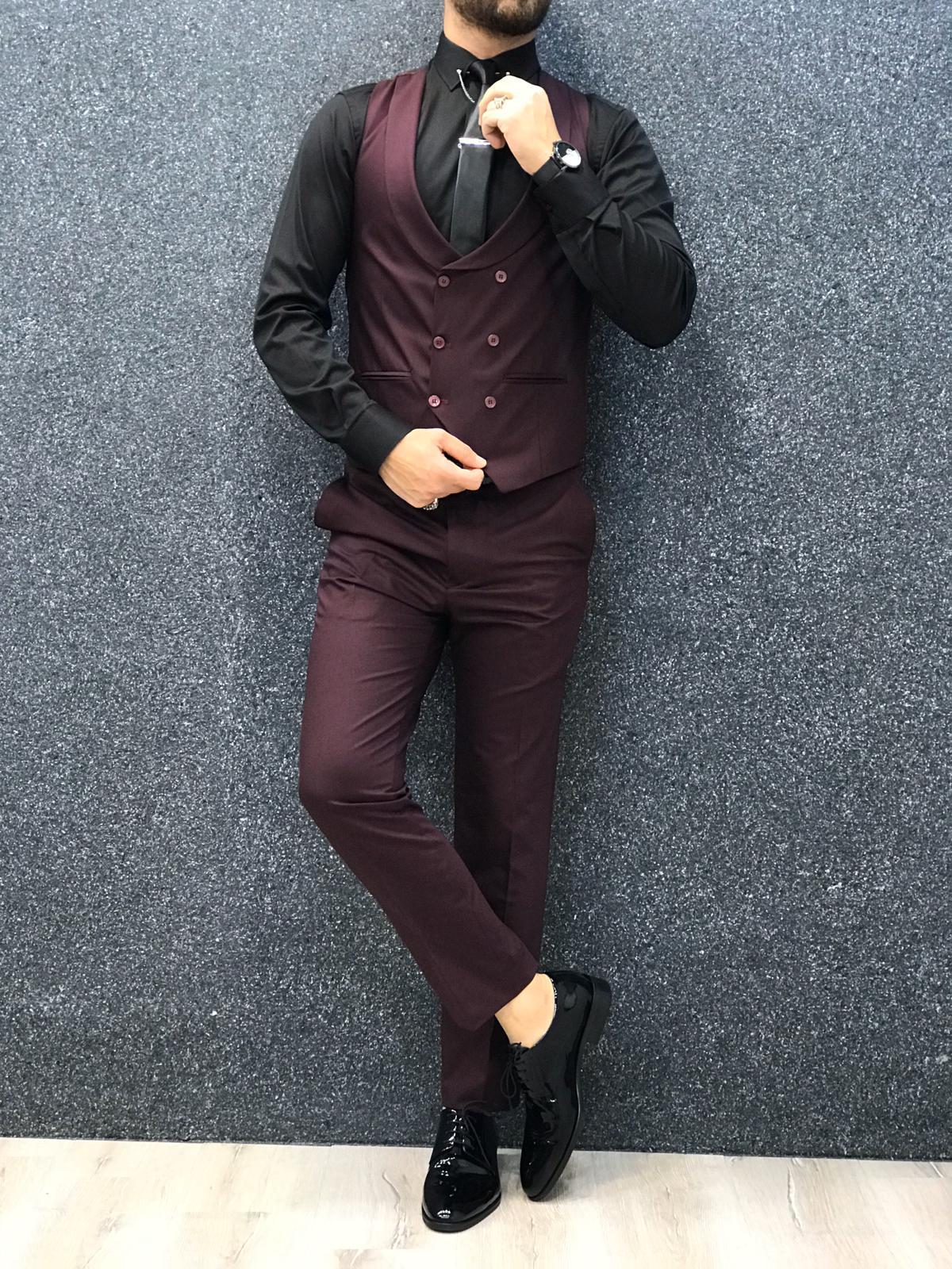 Ani Burgundy Slim Fit Wool Suit-baagr.myshopify.com-1-BOJONI