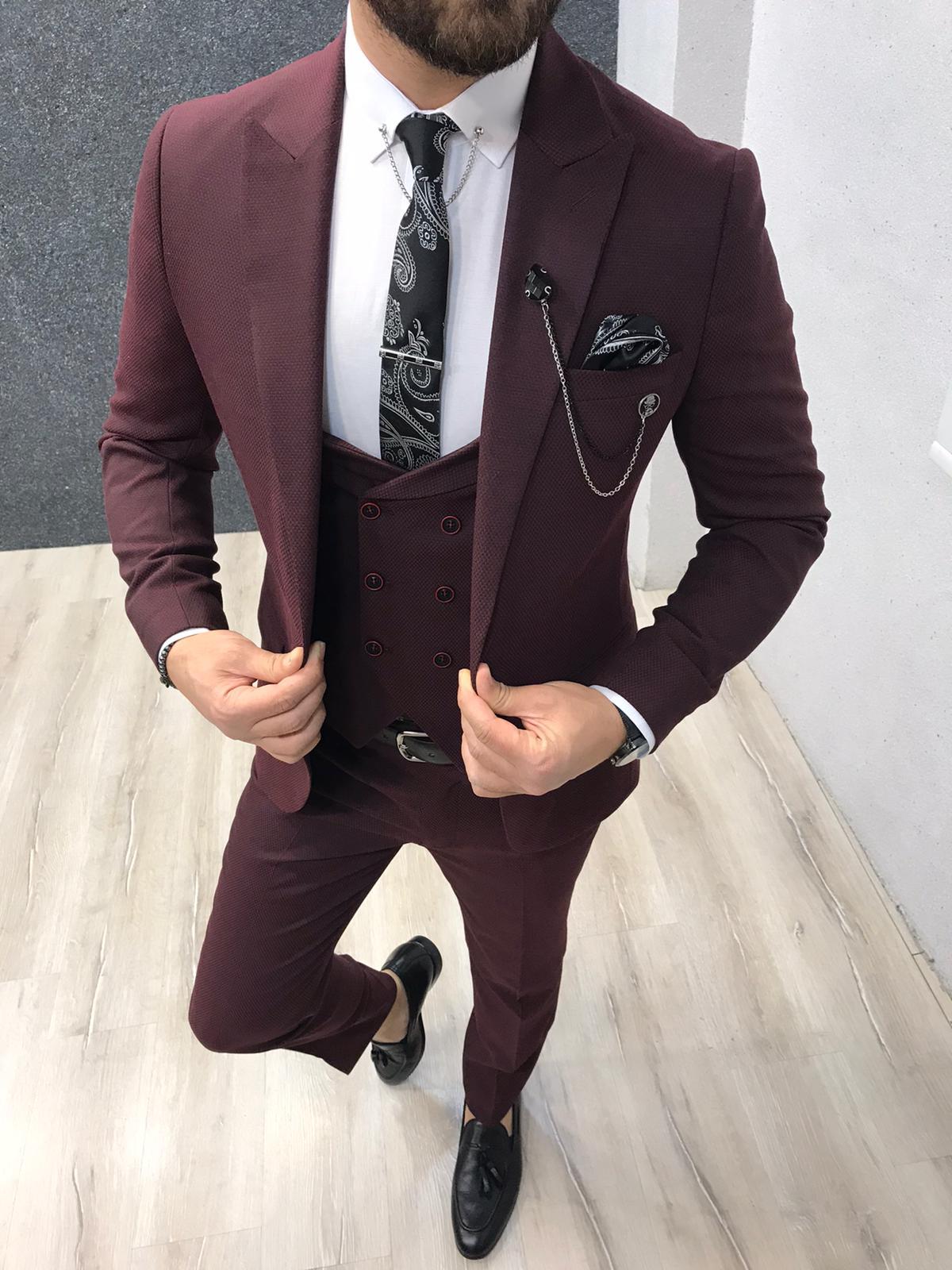 Ani Claret Red Slim Fit Wool Suit-baagr.myshopify.com-1-BOJONI