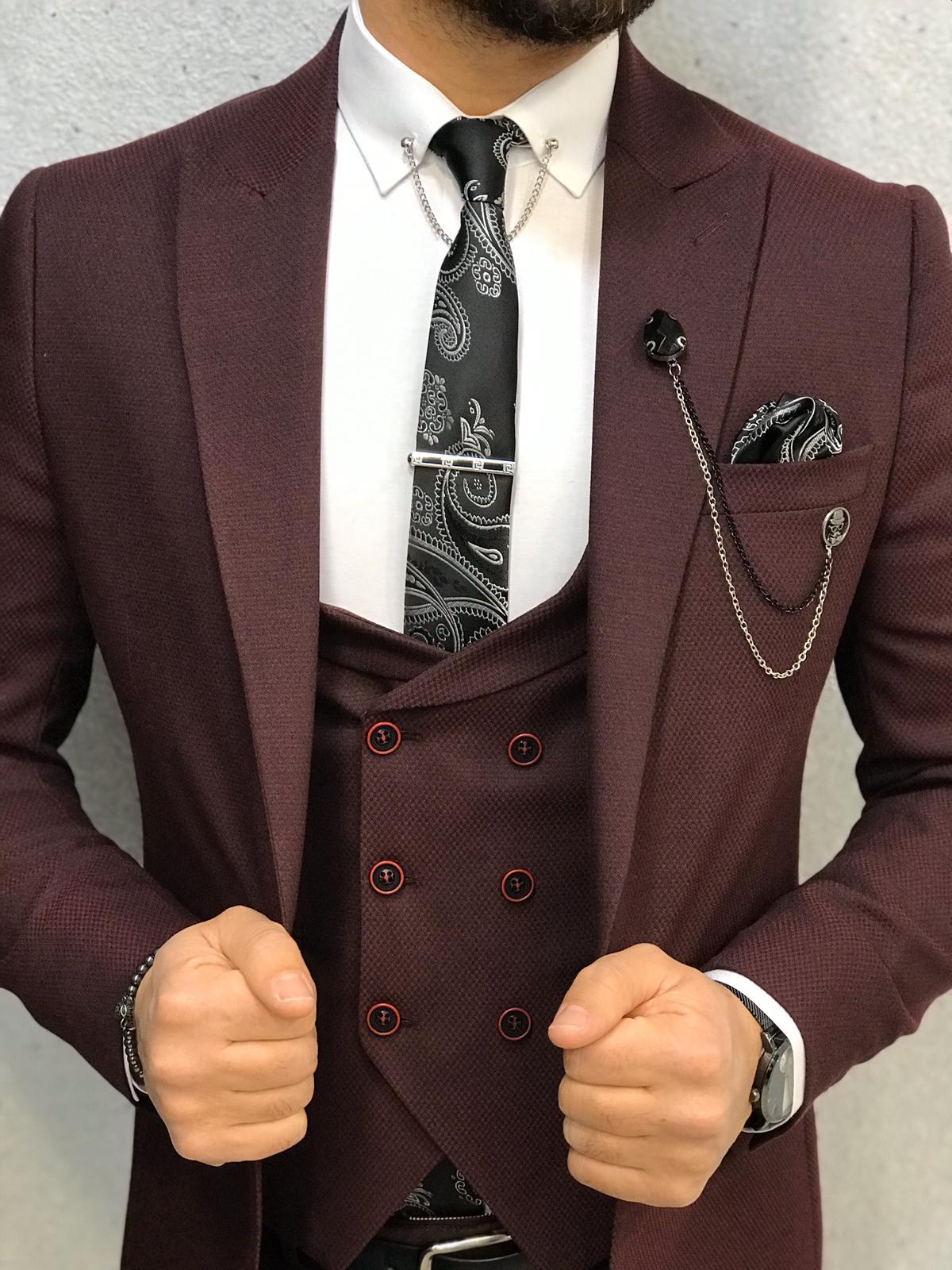 Ani Claret Red Slim Fit Wool Suit-baagr.myshopify.com-1-BOJONI