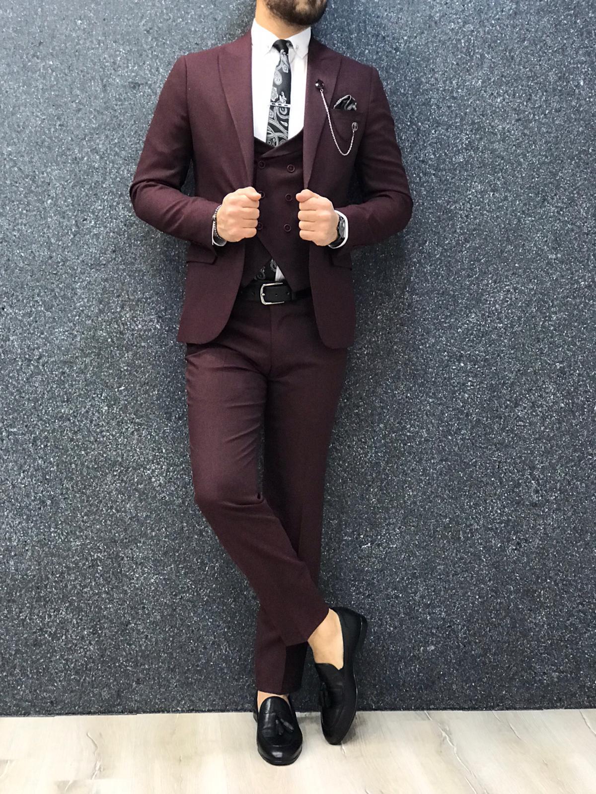 Ani Claret Red Slim Fit Wool Suit-baagr.myshopify.com-1-BOJONI