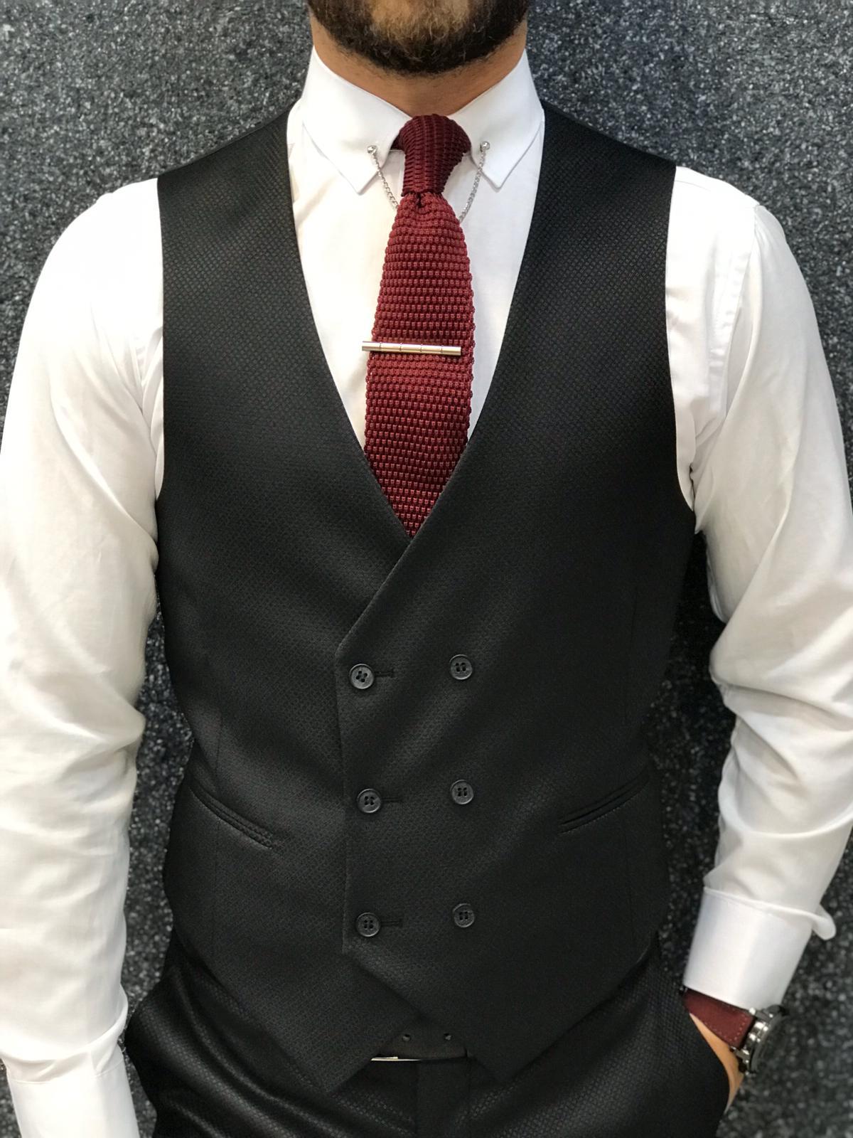 Ani Black Slim Fit Wool Suit-baagr.myshopify.com-1-BOJONI