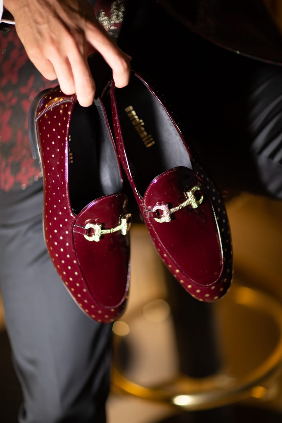 Sardinelli Buckle Detail With Patent Leather Shoes Burgundy-baagr.myshopify.com-shoes2-BOJONI