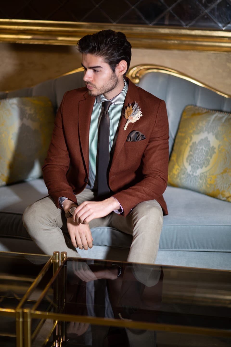 Belka Slim-Fit Blazer Brown-baagr.myshopify.com-blazers-BOJONI